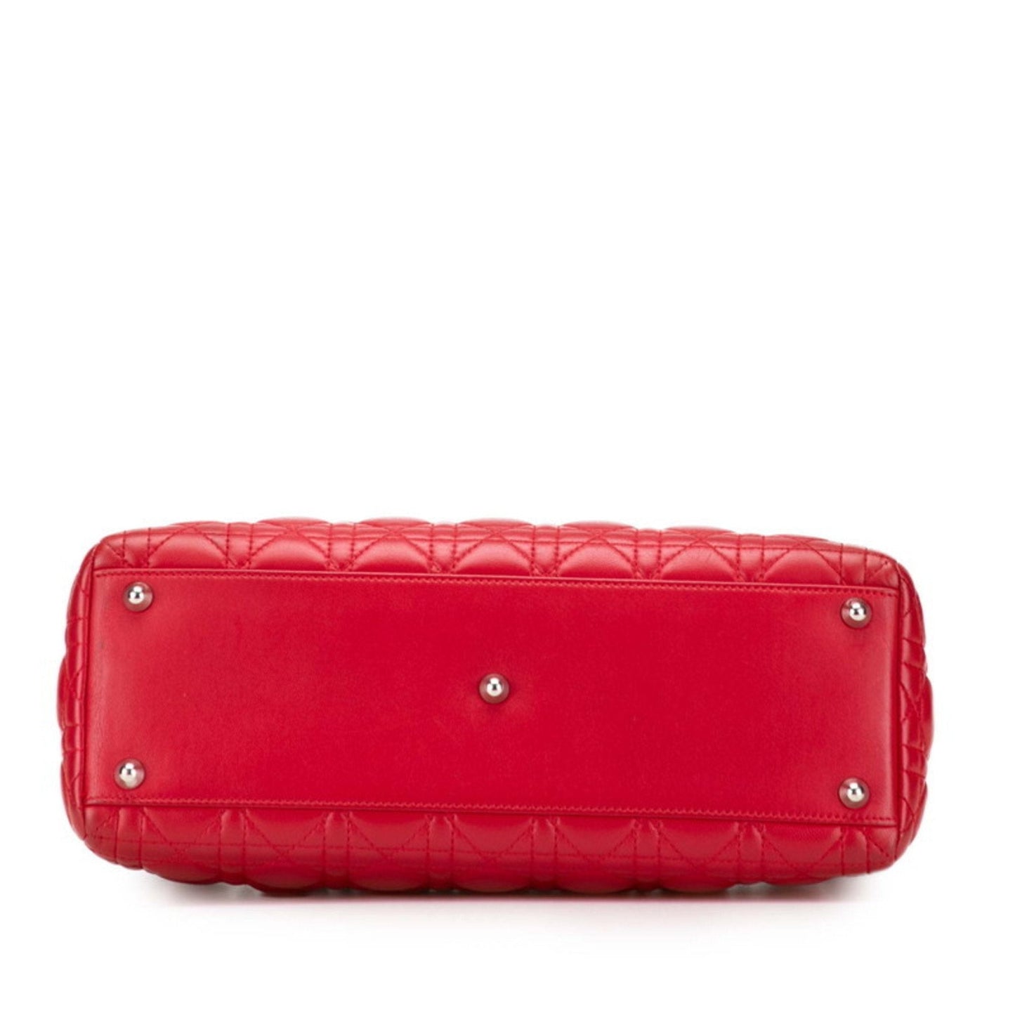 Christian Dior Lady Dior Red Color Leather Handbag Shoulder Bag ()