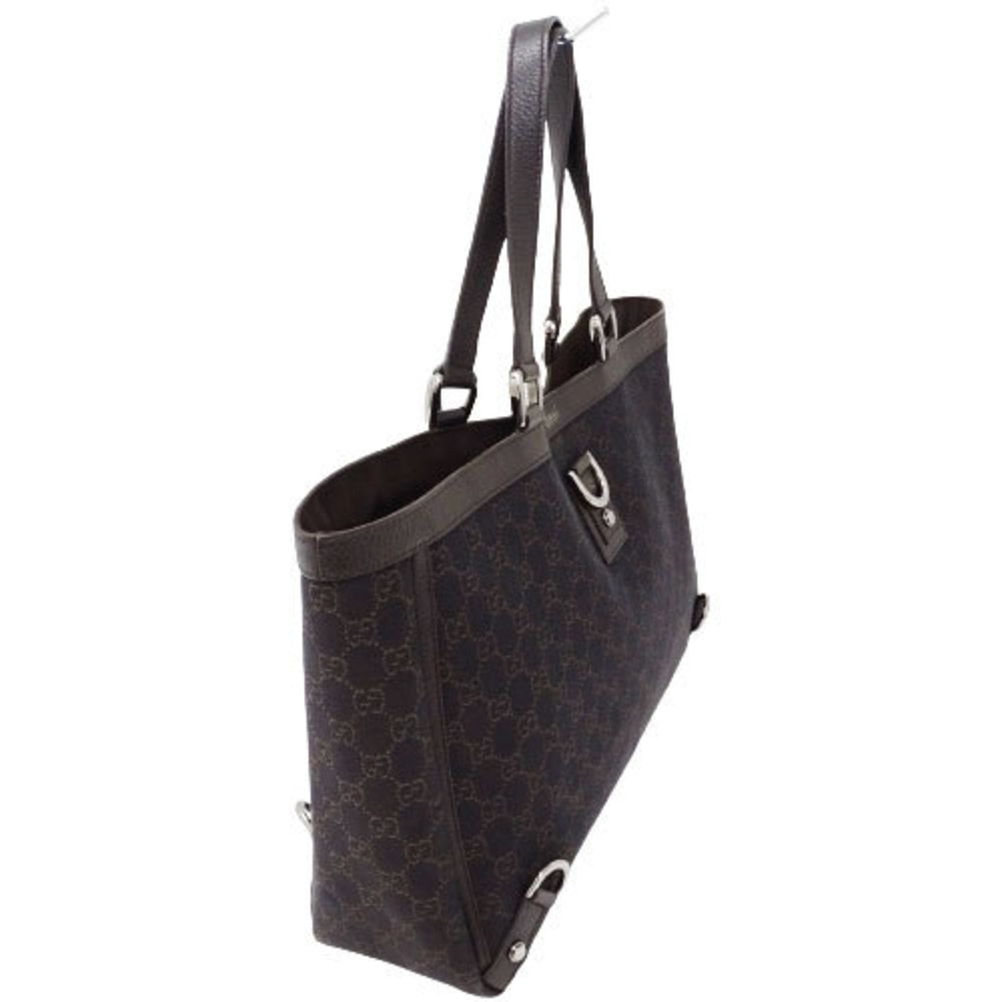 Gucci Lou Leather Canvas Tote