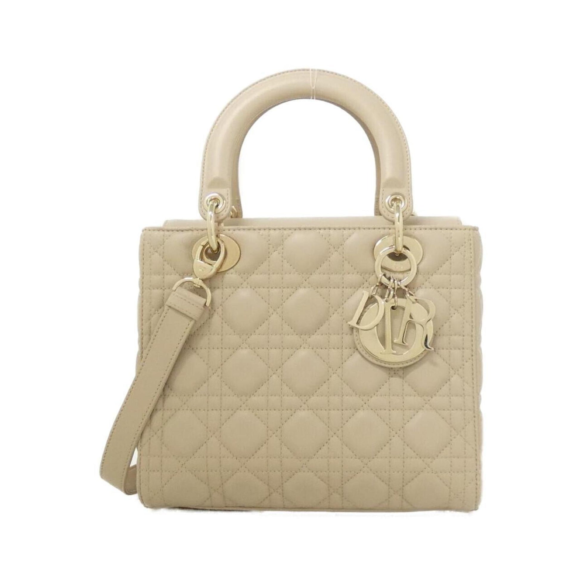 Christian Dior Beige Leather Handbag ()
