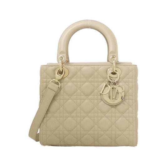 Christian Dior Beige Leather Handbag ()