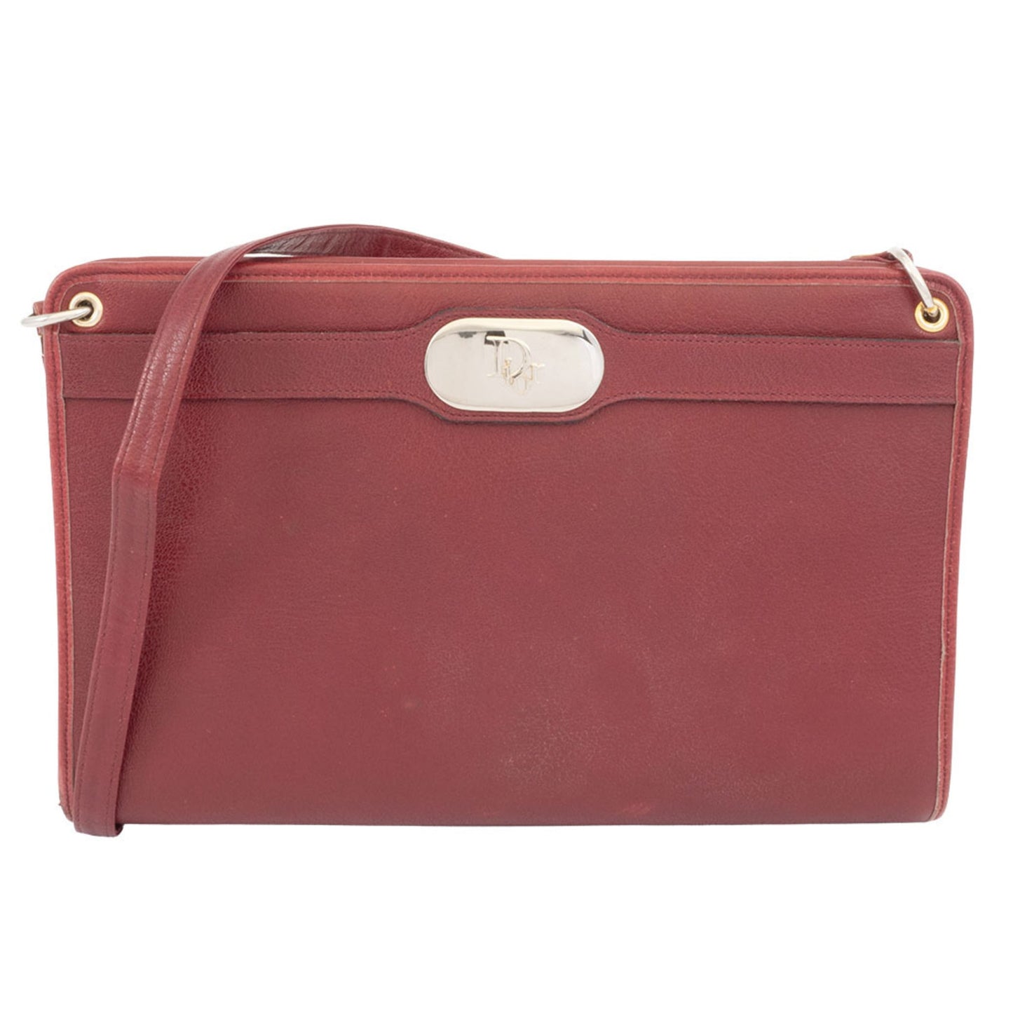 Christian Dior Bordeaux Leather Shoulder Bag ()