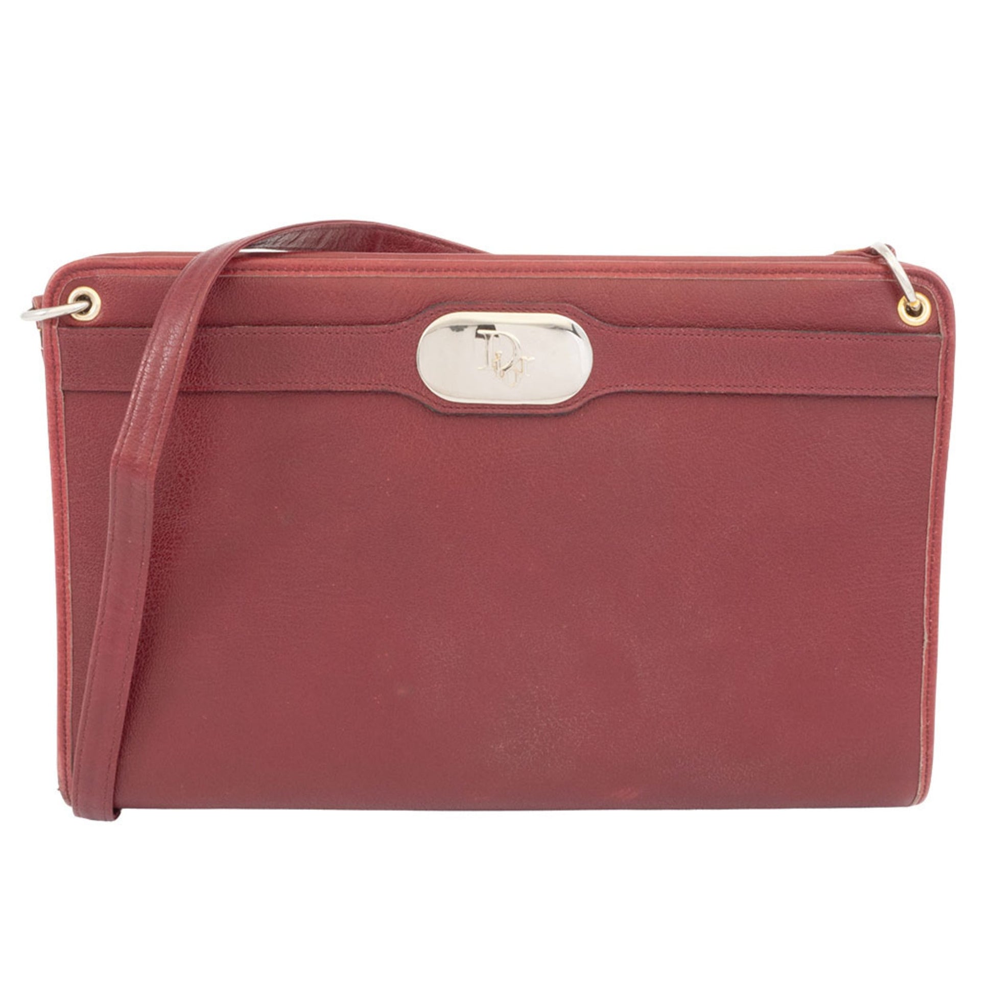Christian Dior Bordeaux Leather Shoulder Bag ()