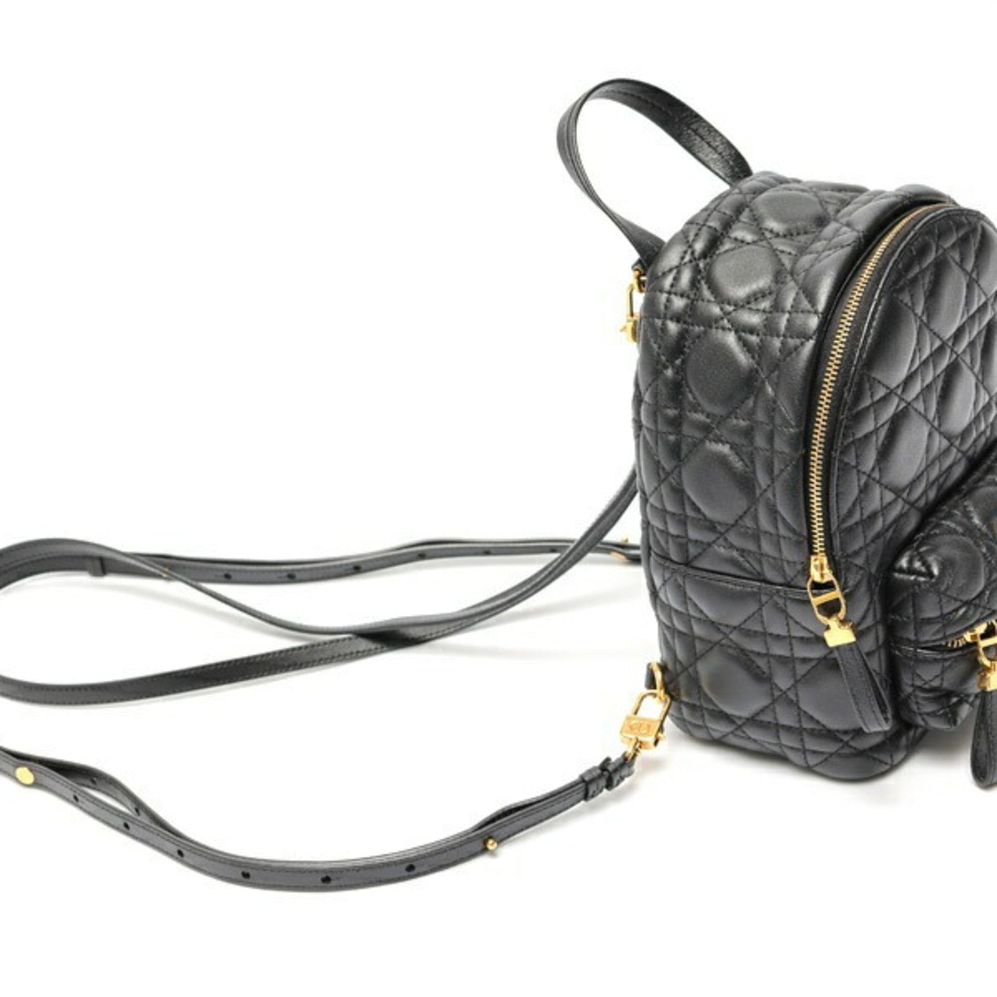 Christian Dior Black Leather Backpack ()