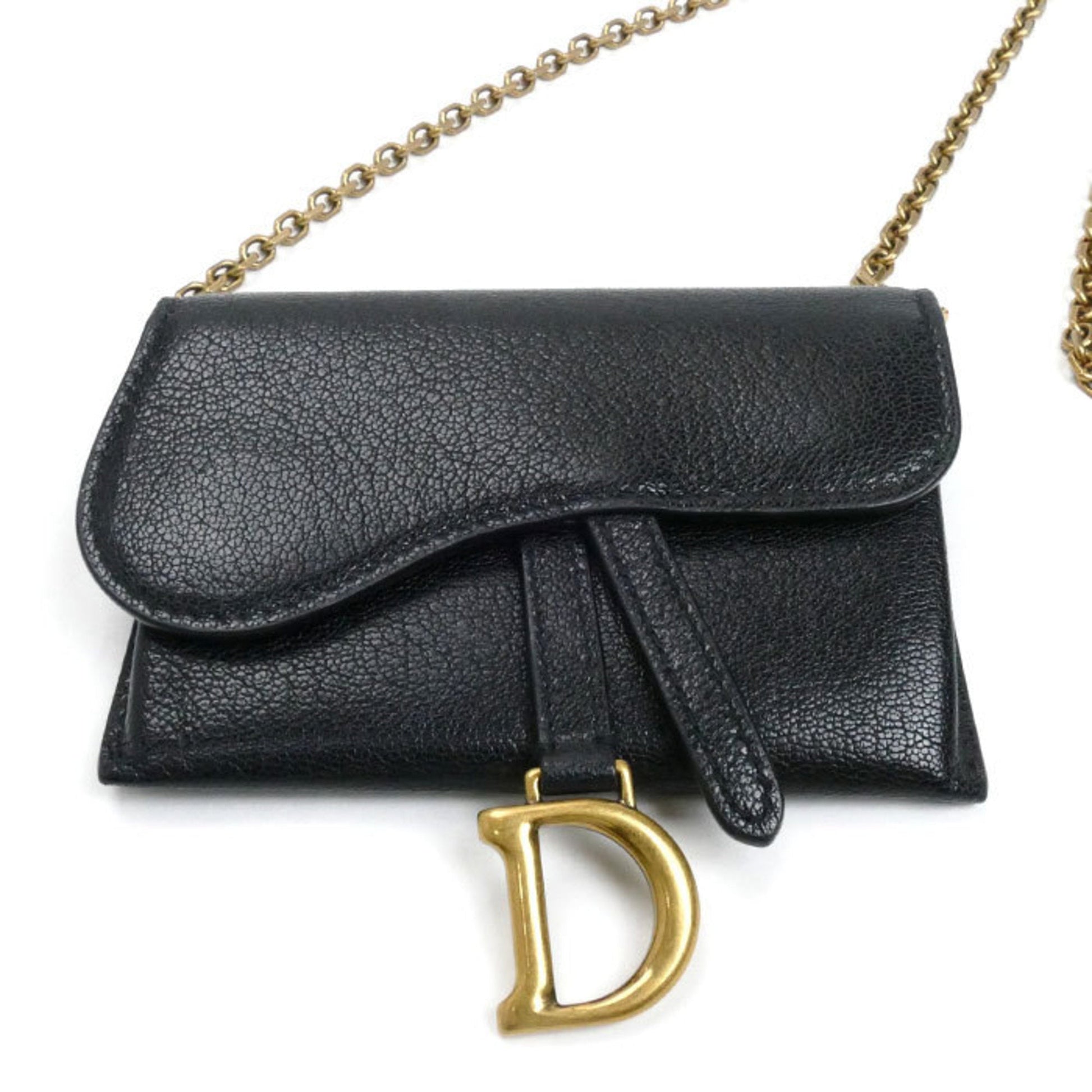 Christian Dior Black Leather Shoulder Bag ()