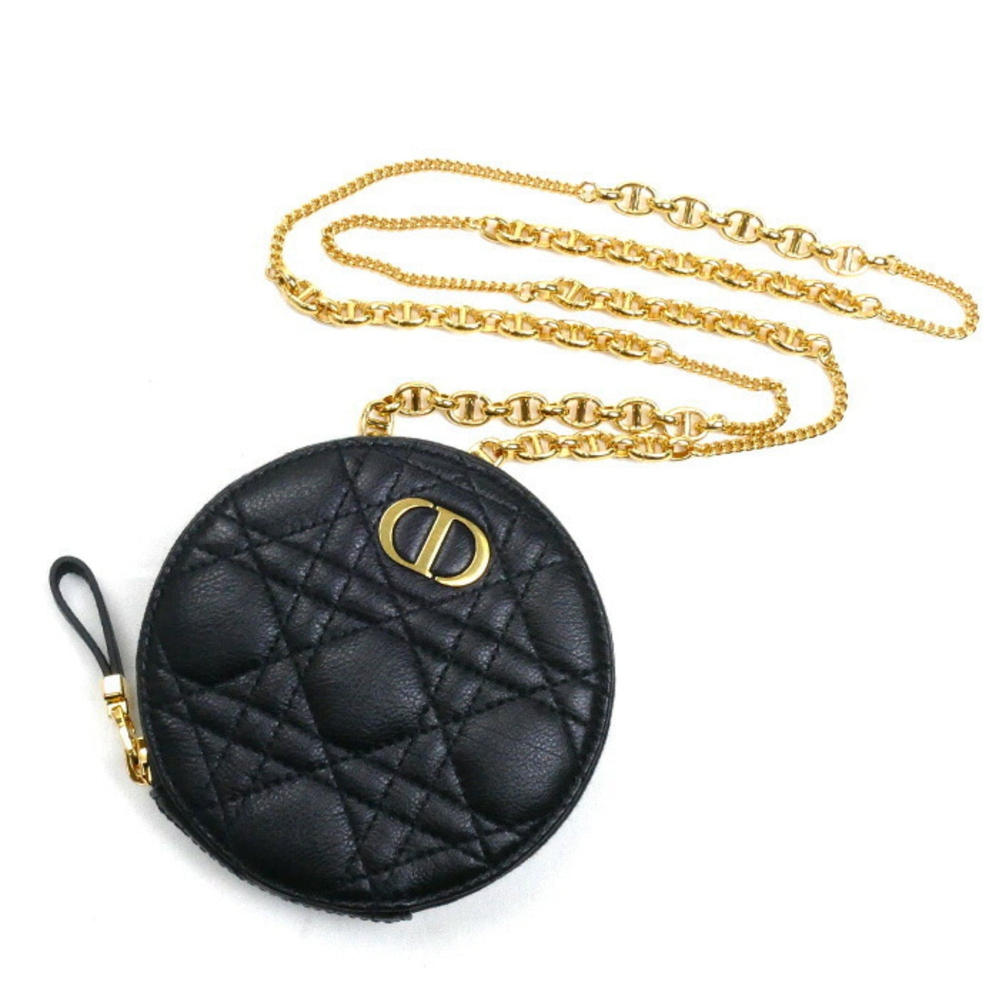 Christian Dior Black Leather Shoulder Bag ()