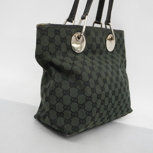 Gucci Leather Canvas Tote