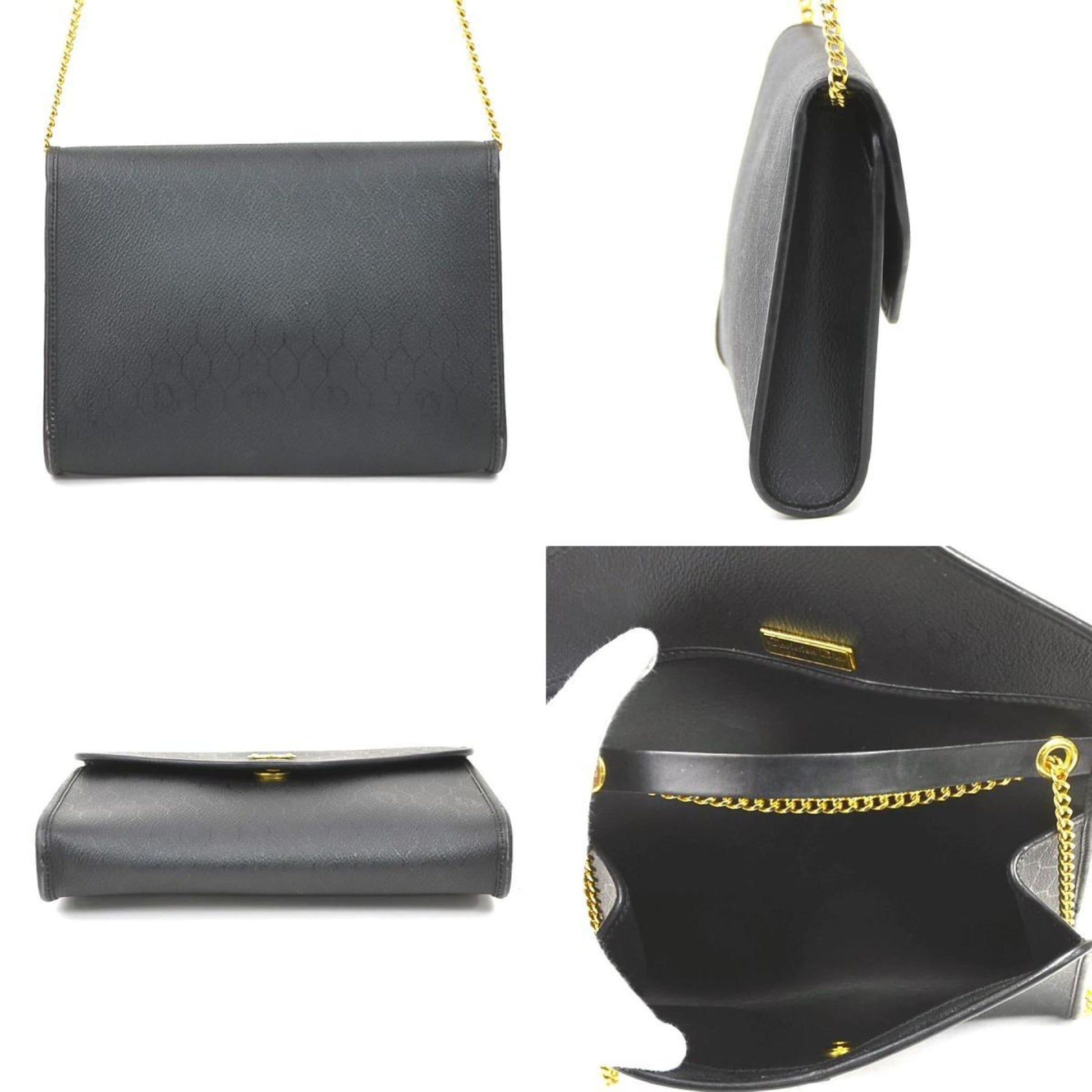 Christian Dior Black Leather Shoulder Bag ()
