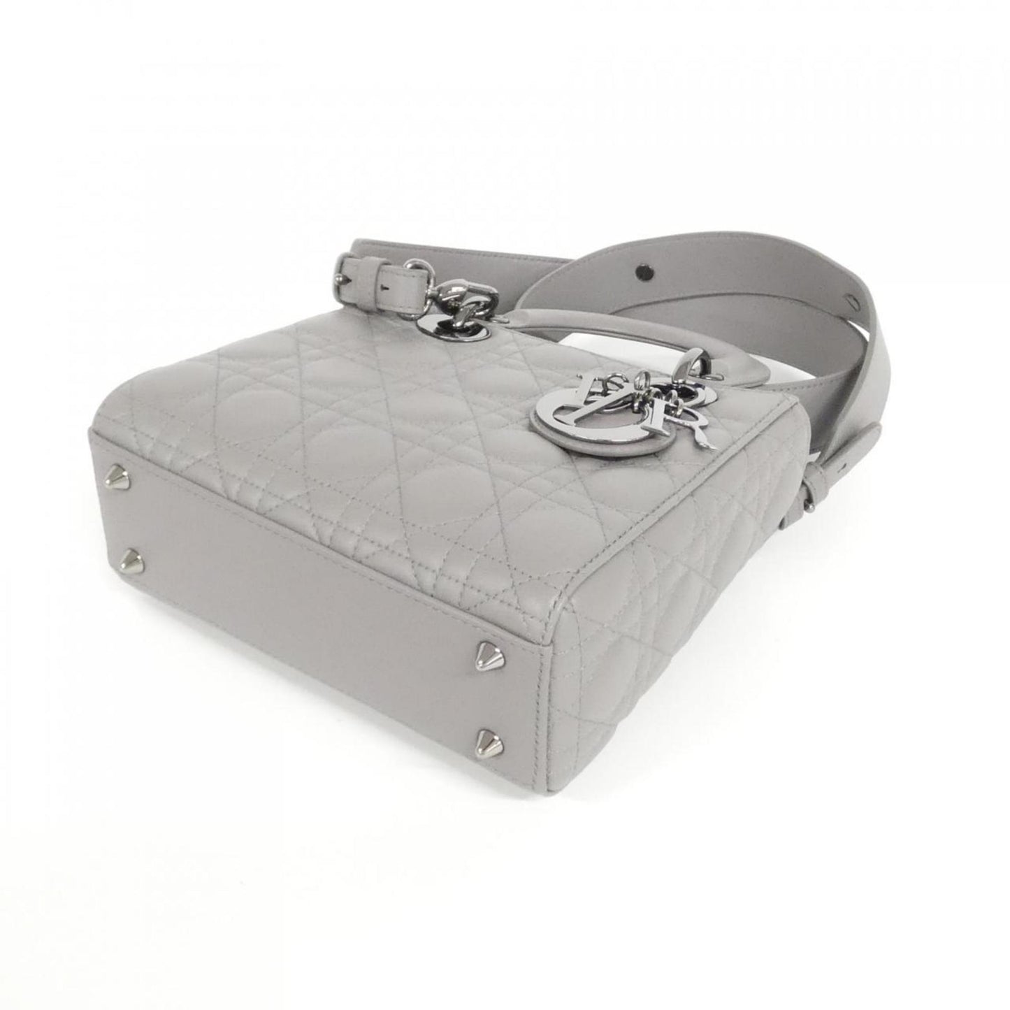 Christian Dior Gray Leather Handbag ()