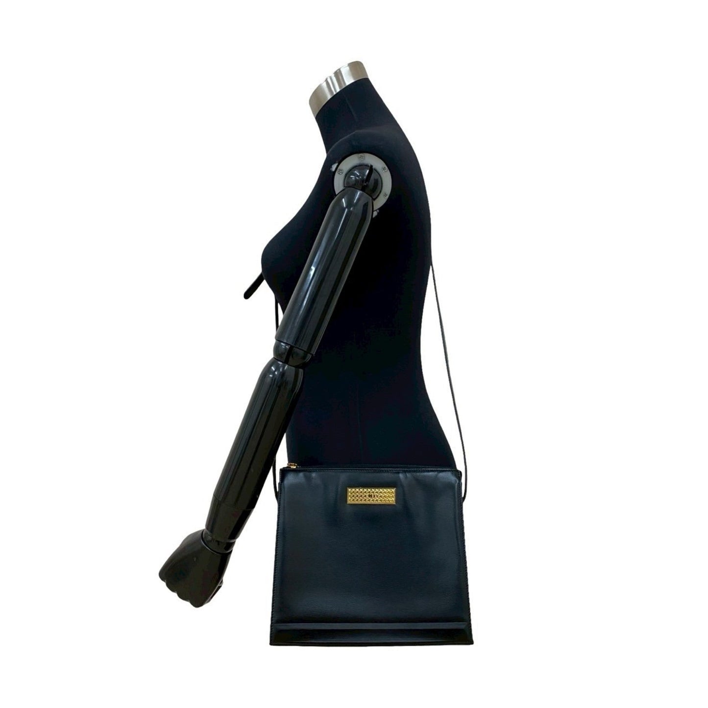 Christian Dior Black Leather Pochette Shoulder Bag ()