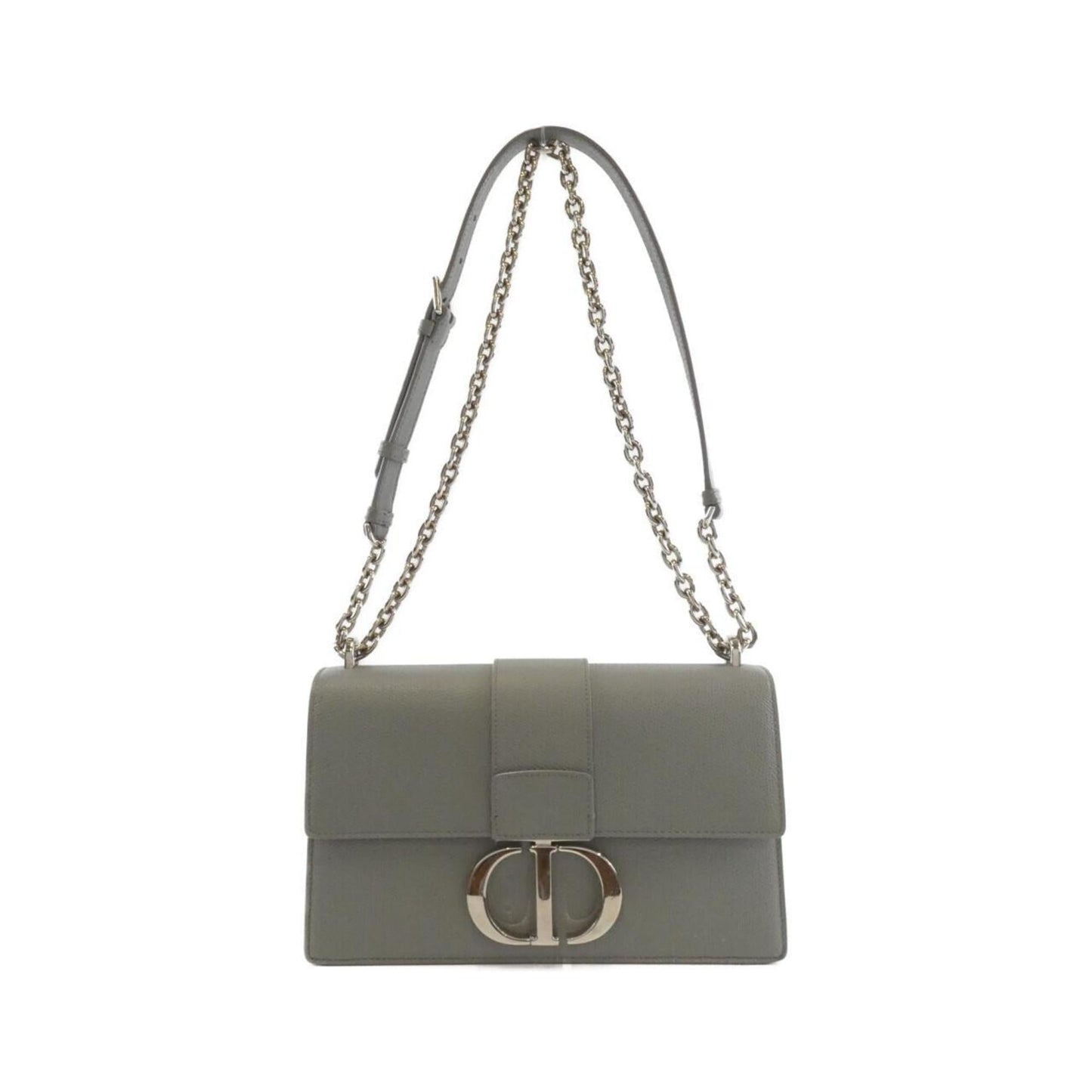 Christian Dior Gray Leather Shoulder Bag ()