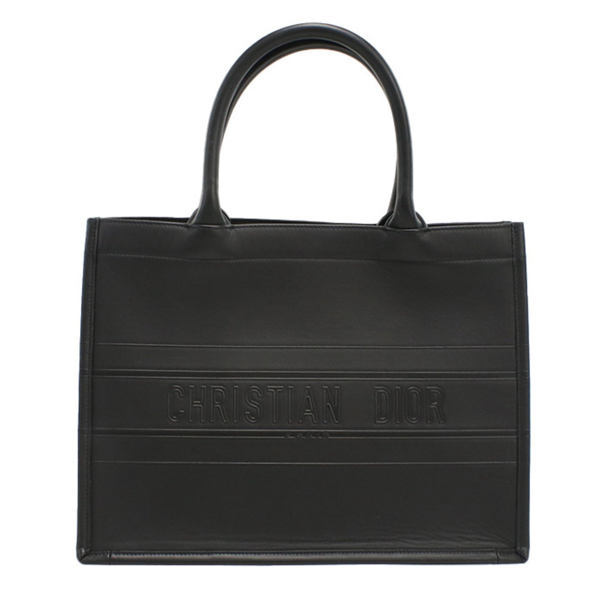 Christian Dior Black Leather Tote Bag ()