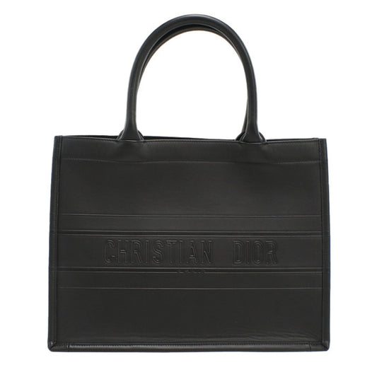 Christian Dior Black Leather Tote Bag ()