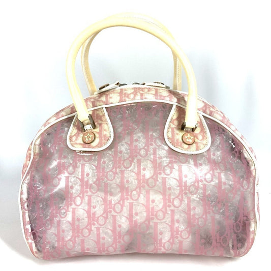Christian Dior Pink Yellow Trotter Boston Bag Handbag Tote Bag ()