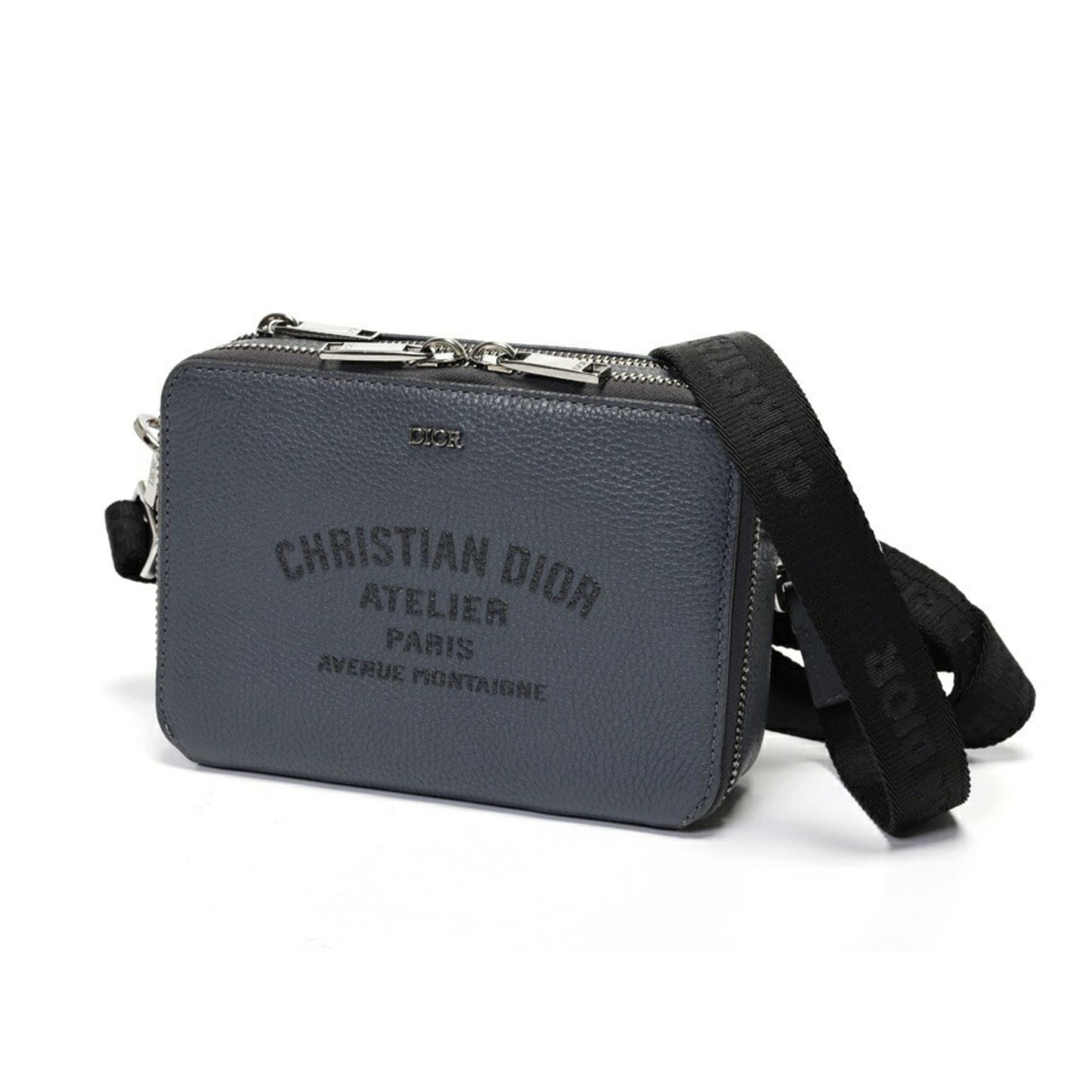 Christian Dior Gray Leather Fanny Pack Pouch ()