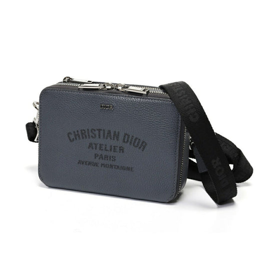 Christian Dior Gray Leather Fanny Pack Pouch ()