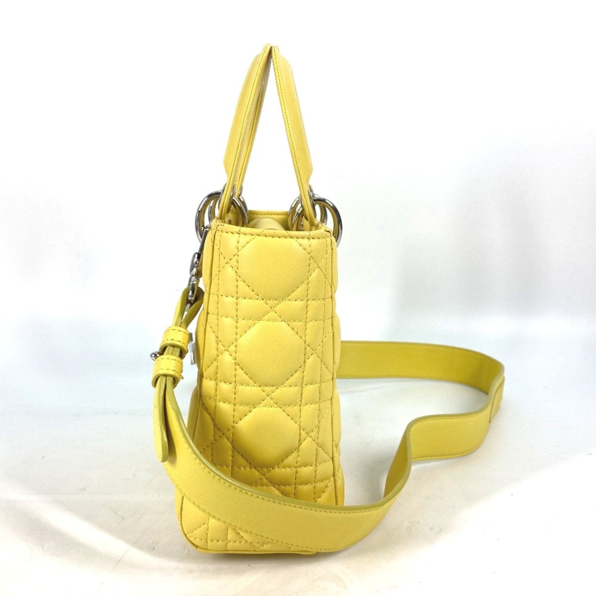 Christian Dior Yellow Leather Handbag ()