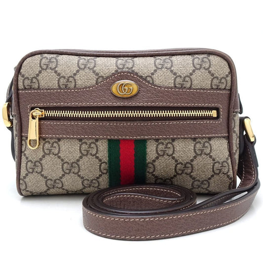 Gucci Leather Canvas Shoulder Bag