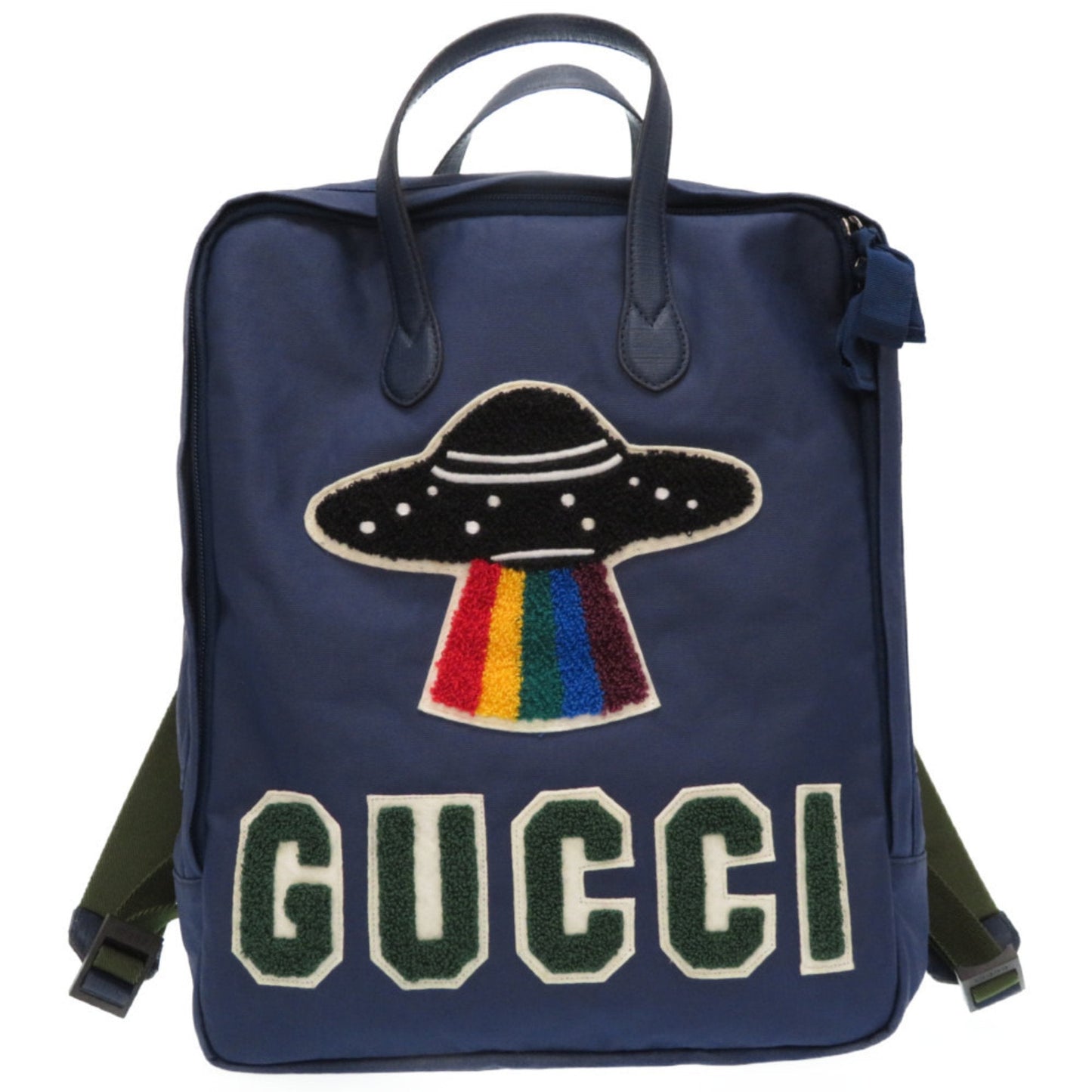 Gucci Blue Canvas Backpack