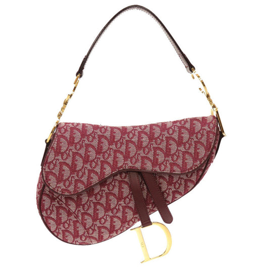 Christian Dior Trotter Bordeaux Trotter Leather Handbag Saddle Bag ()