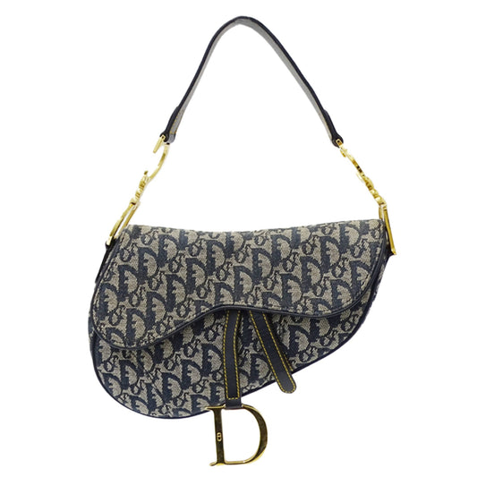 Christian Dior Blue Jacquard Shoulder Bag ()