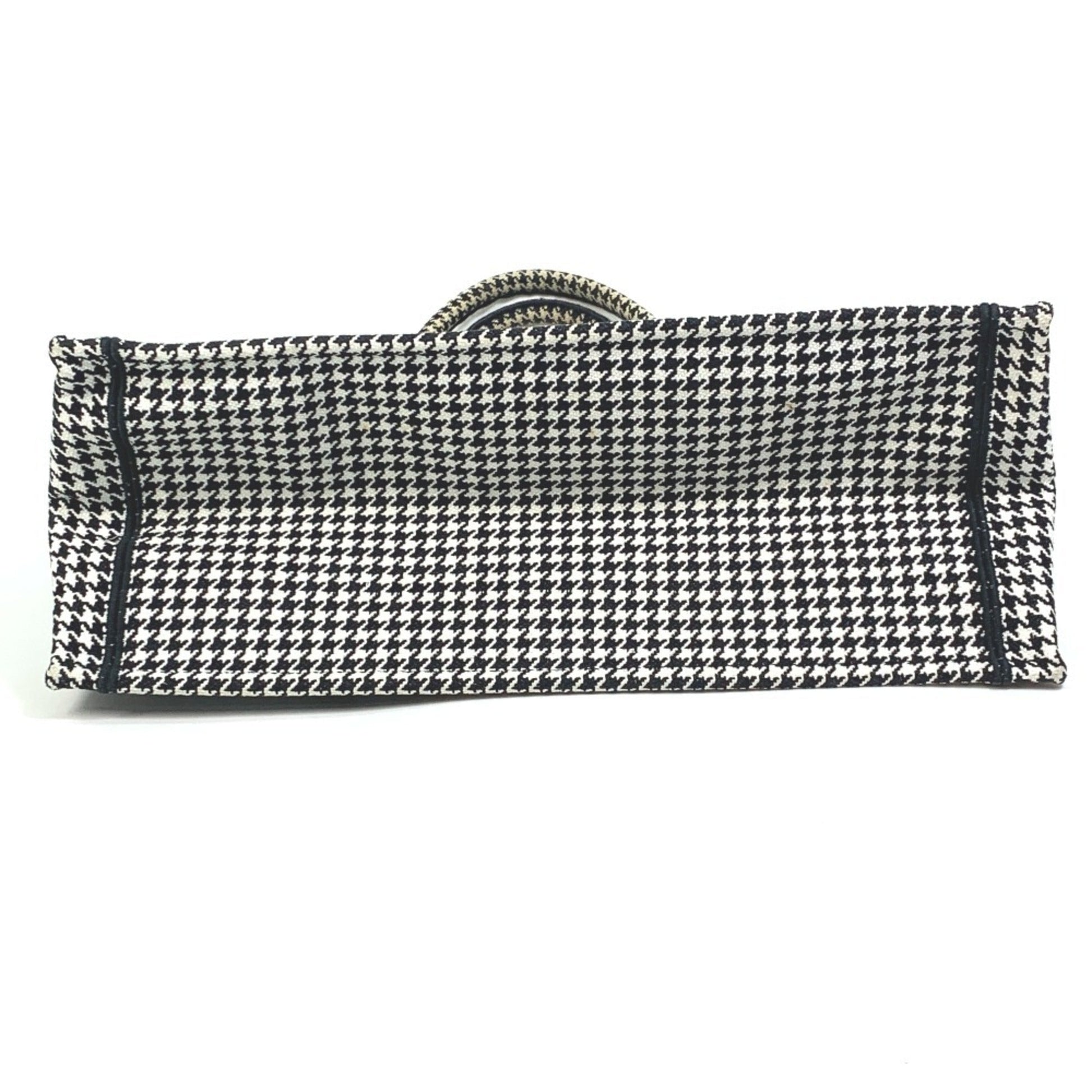 Christian Dior Black White Canvas Shoulder Bag Tote Bag ()