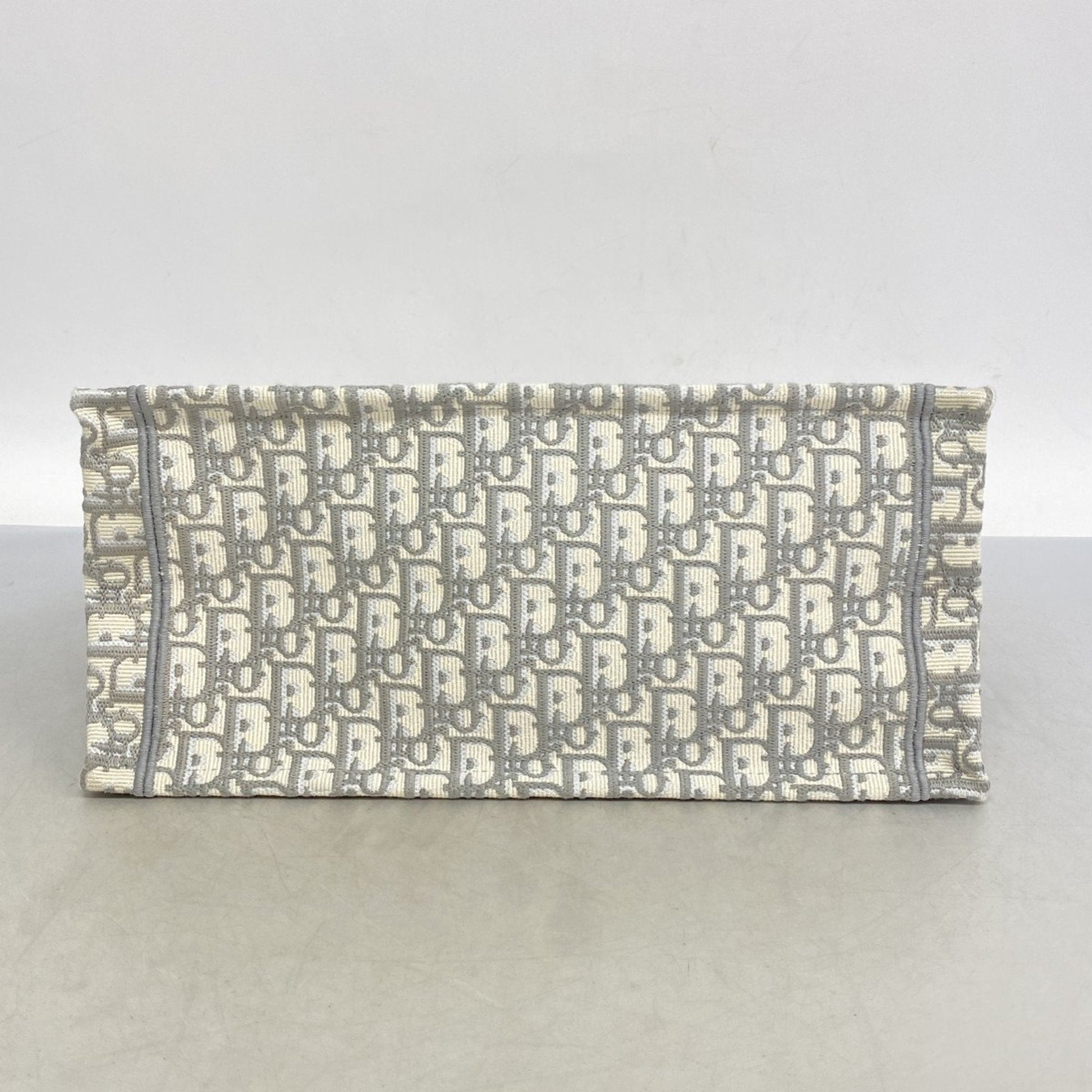 Christian Dior Gray White Canvas Tote Bag ()