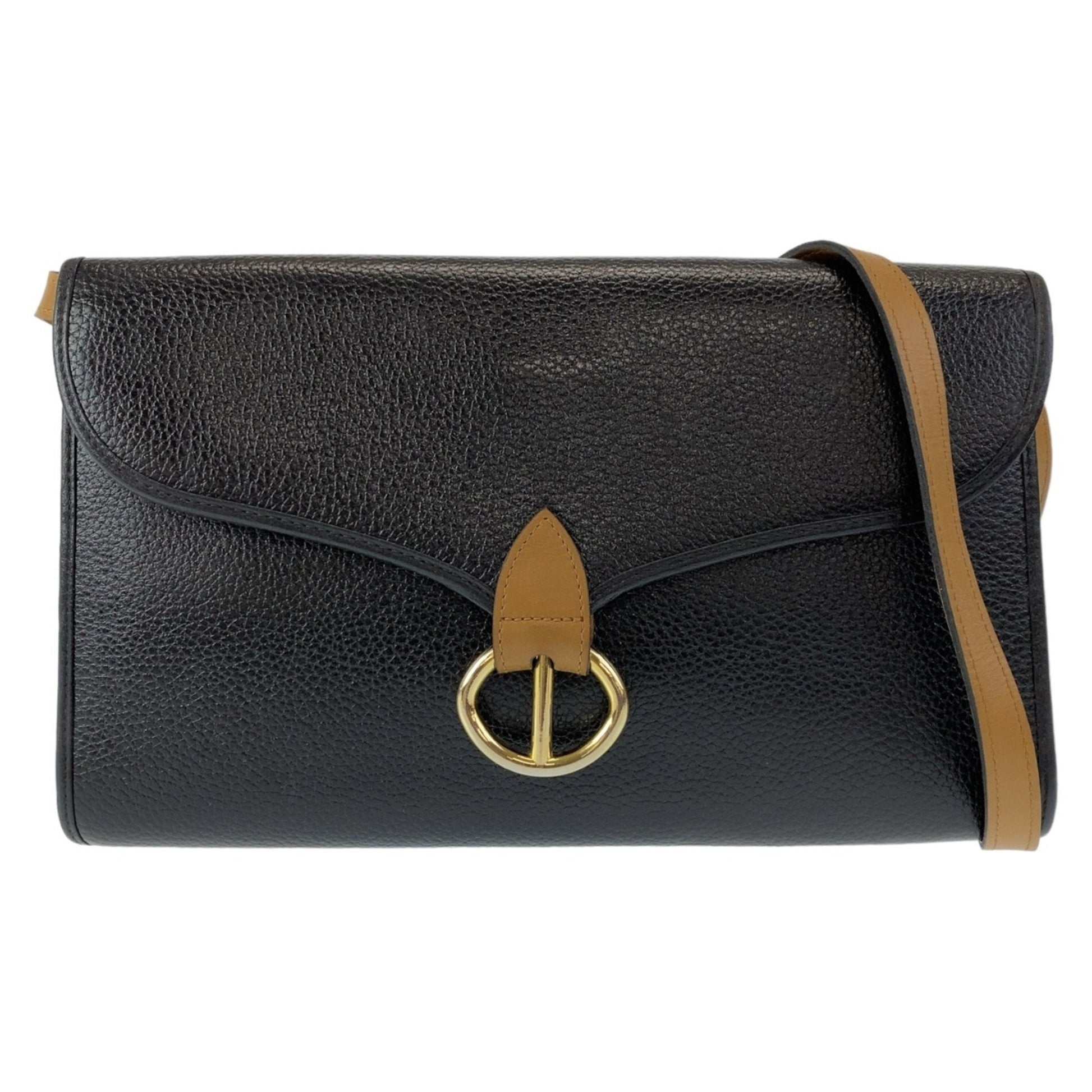Christian Dior Black Leather Pochette Shoulder Bag ()