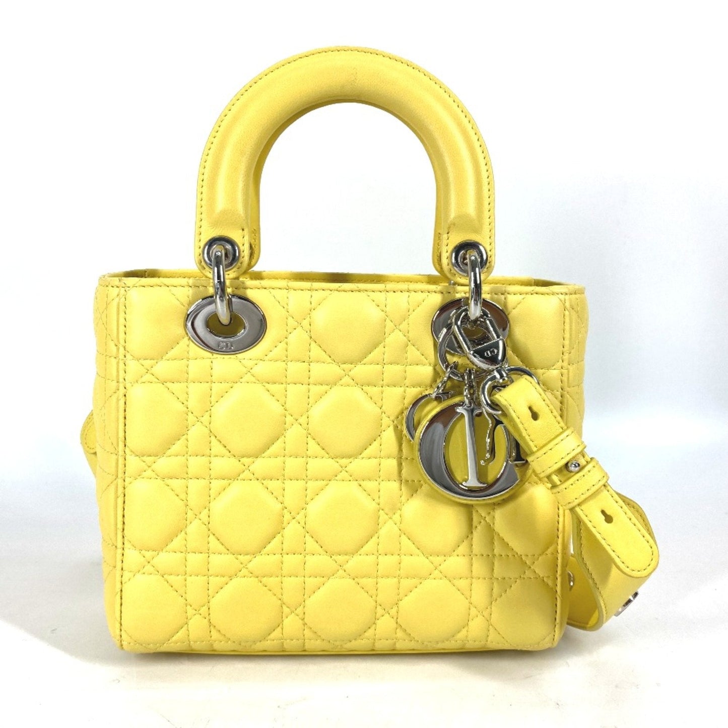 Christian Dior Yellow Leather Handbag ()