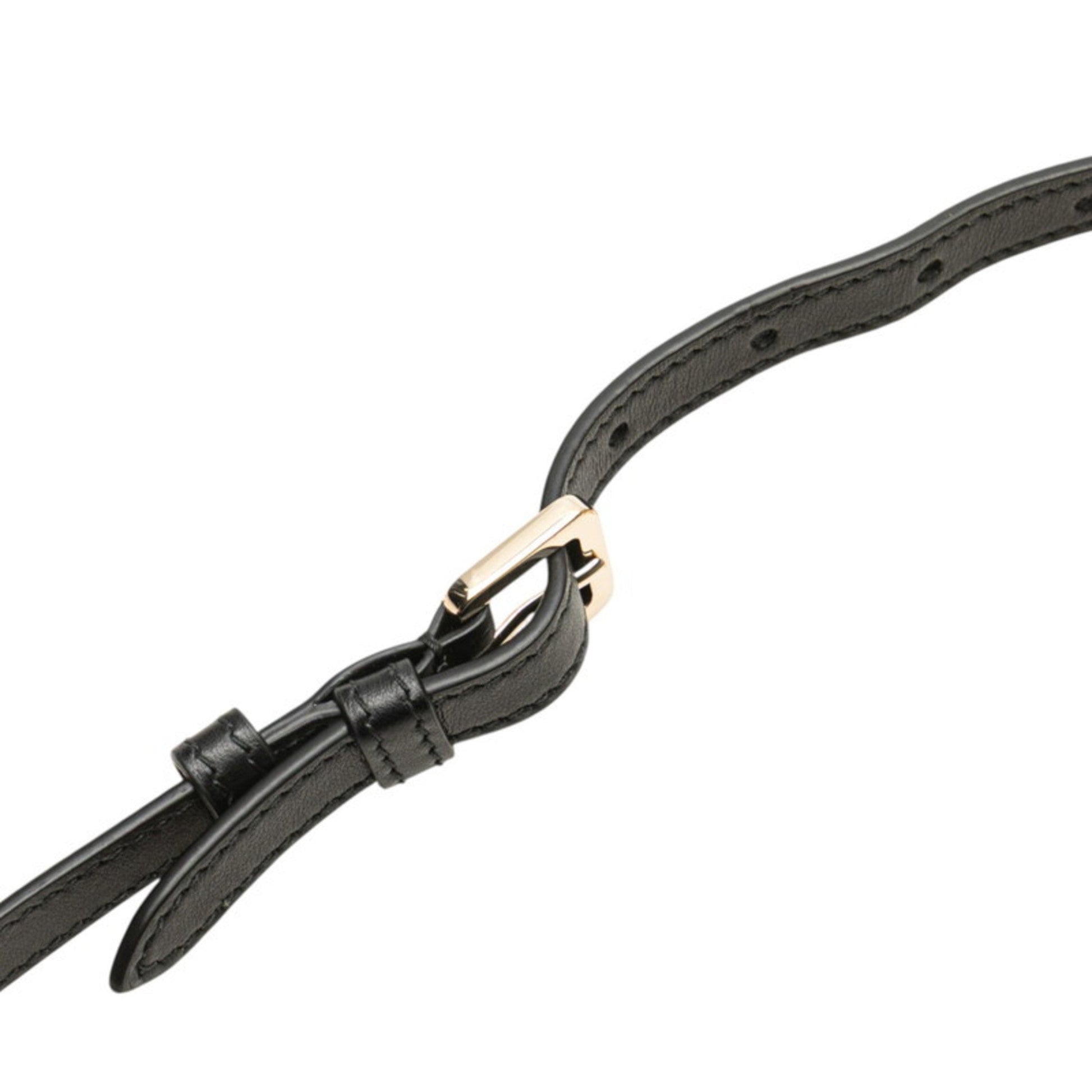 Christian Dior Black Leather Handbag Shoulder Bag ()
