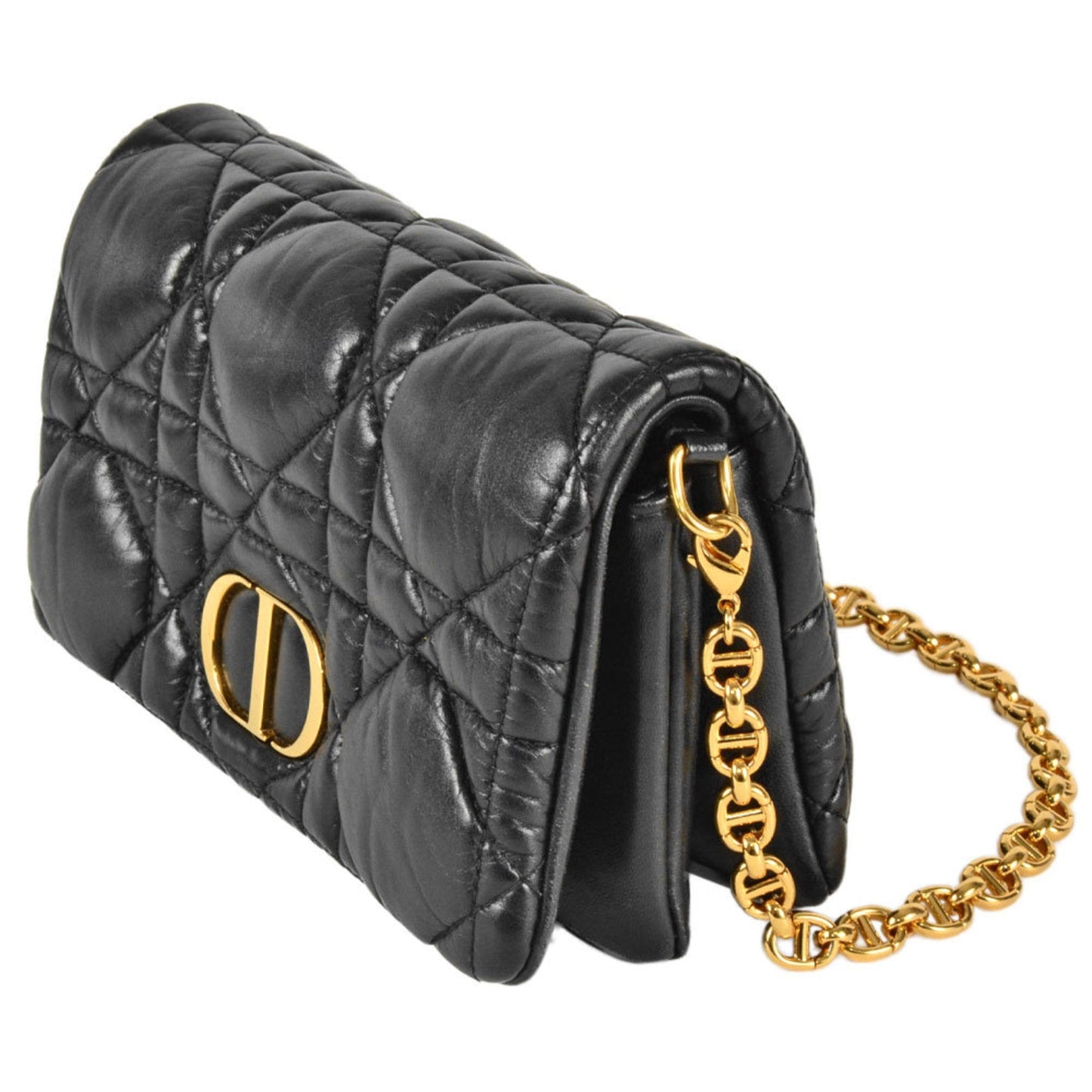 Christian Dior Black Leather Shoulder Bag ()