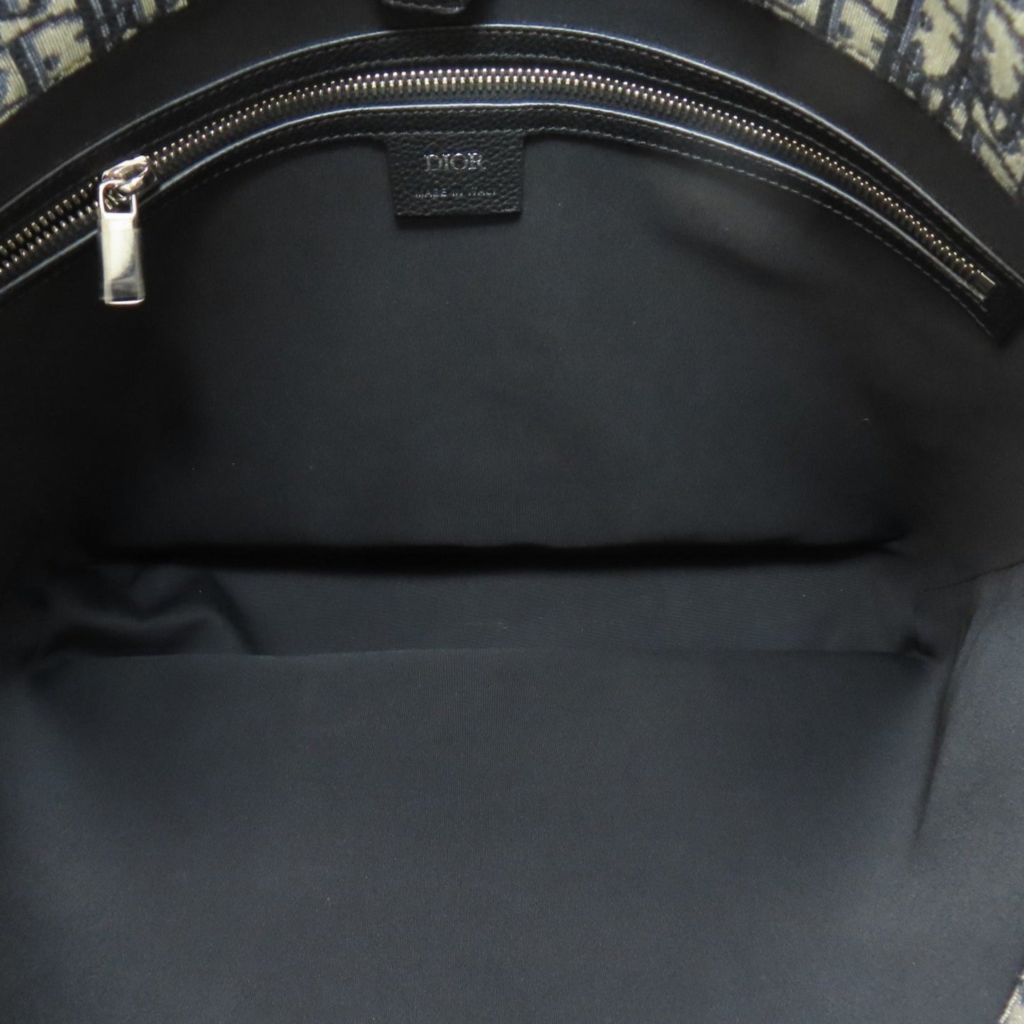 Christian Dior Navy Canvas Leather Tote Bag ()