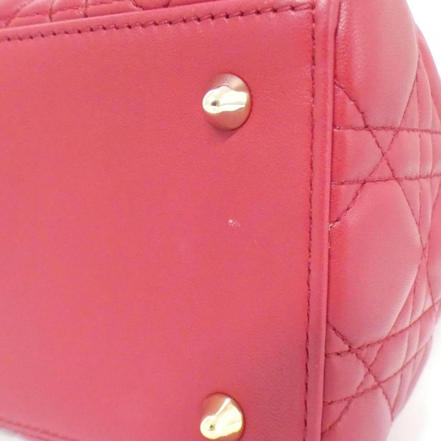 Christian Dior Cherry Red Leather Handbag ()