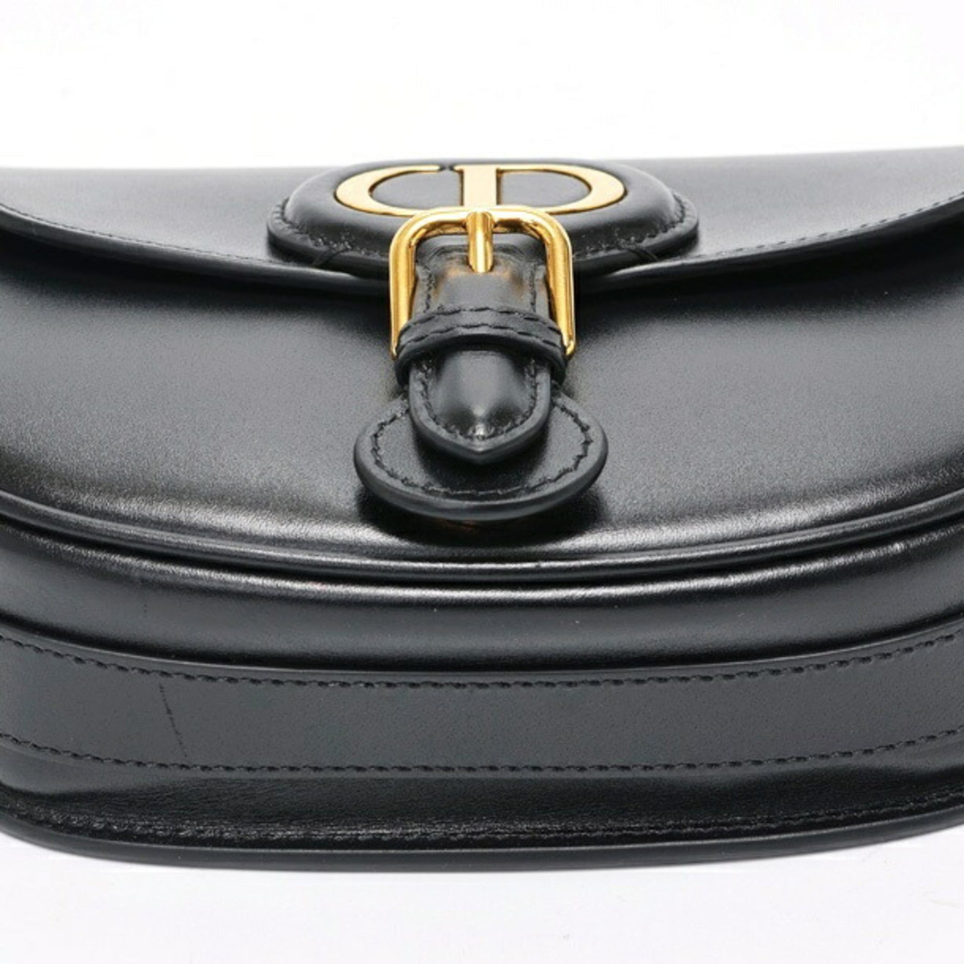 Christian Dior Black Leather Shoulder Bag ()