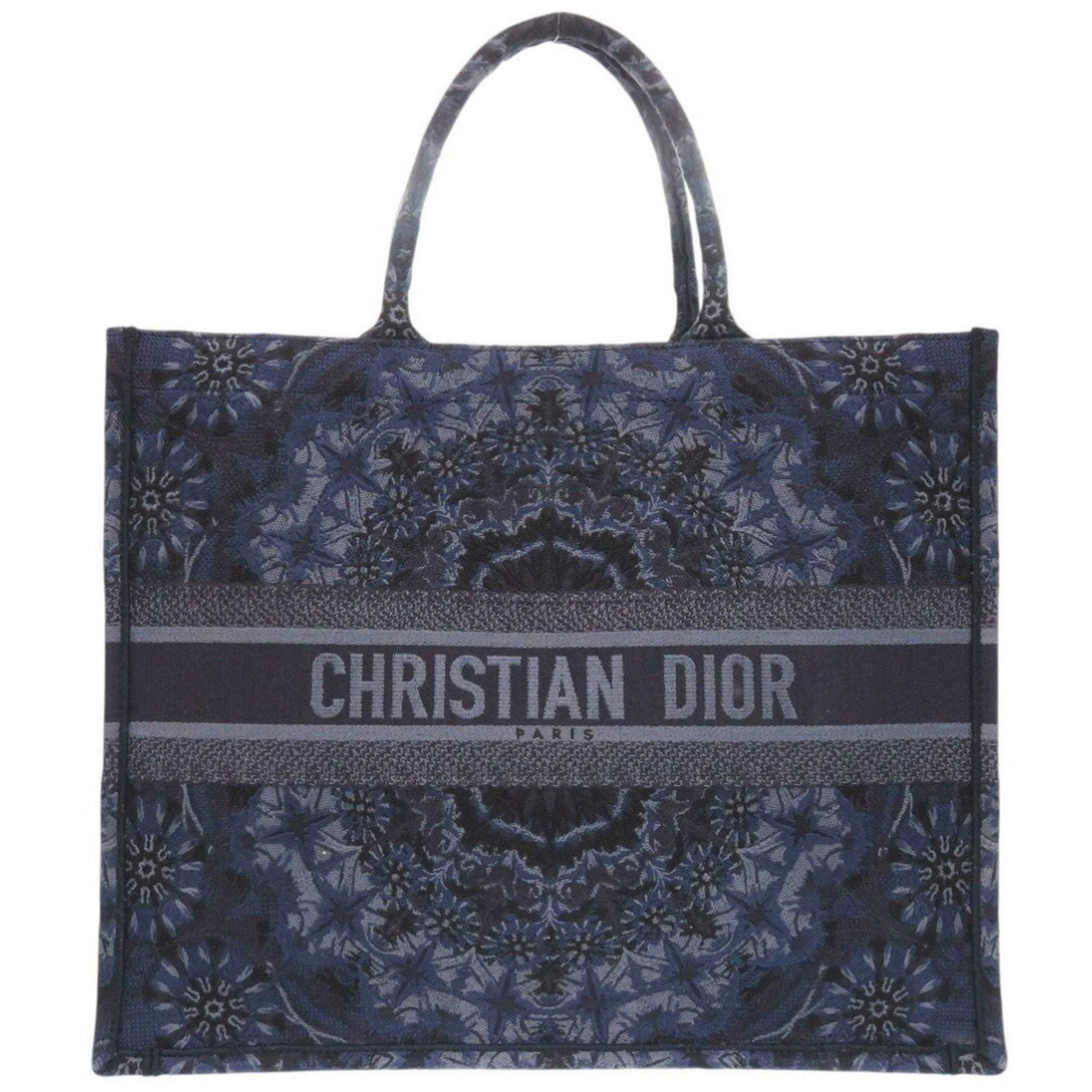 Christian Dior Navy Canvas Tote Bag ()