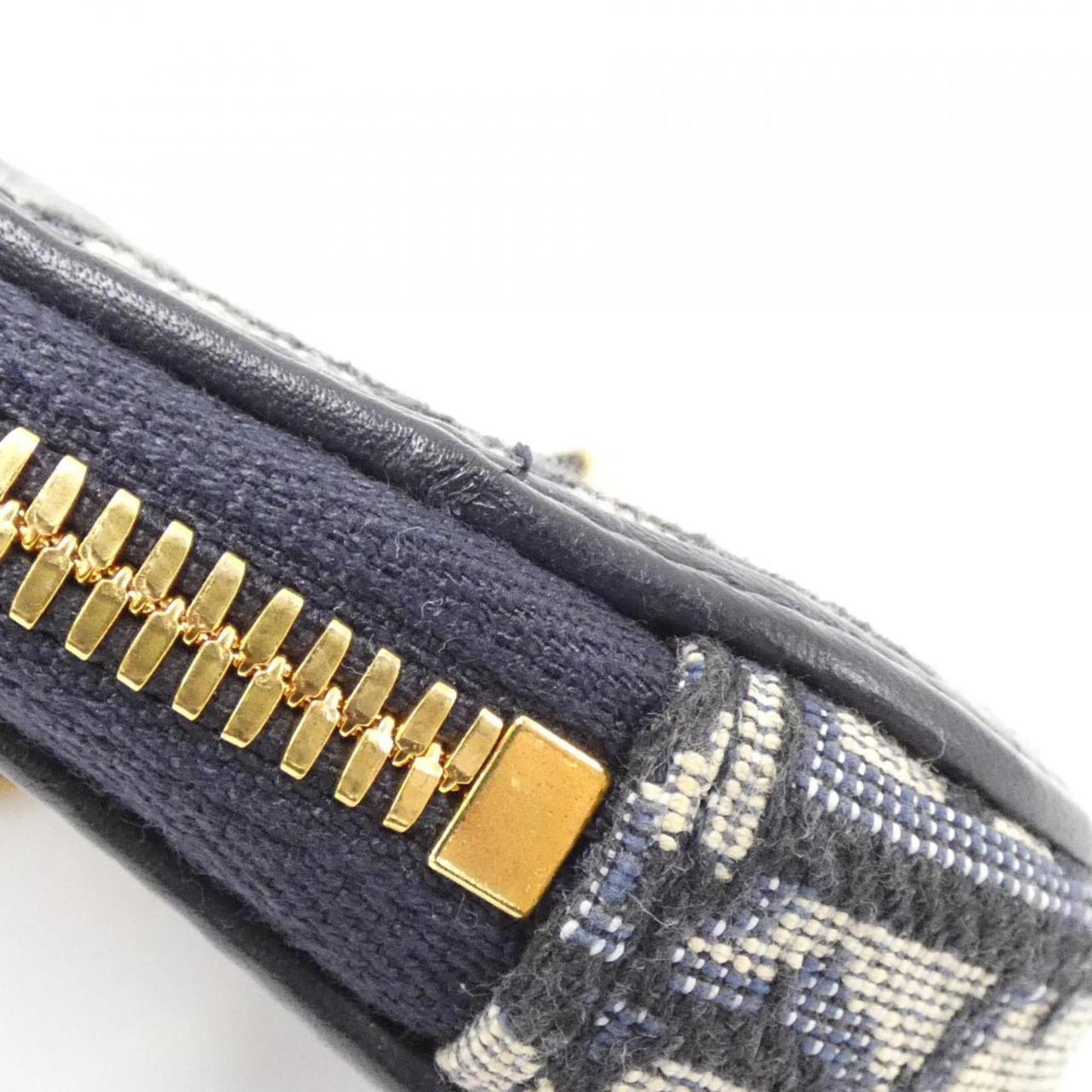 Christian Dior Blue Canvas Pouch Shoulder Bag ()