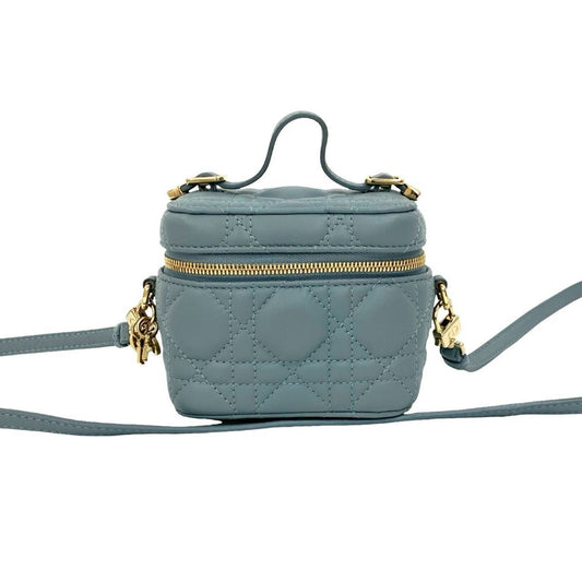 Christian Dior Gray Leather Shoulder Bag ()