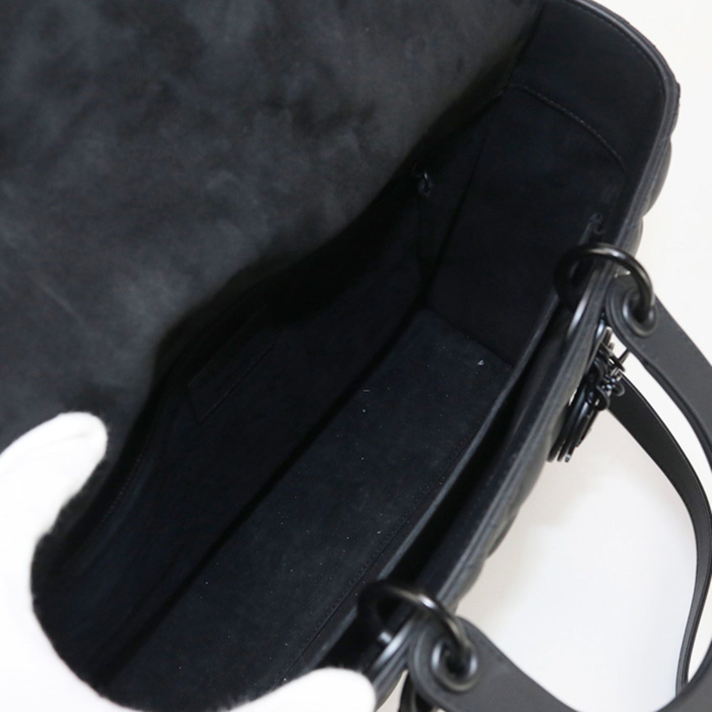 Christian Dior Black Leather Tote Bag ()