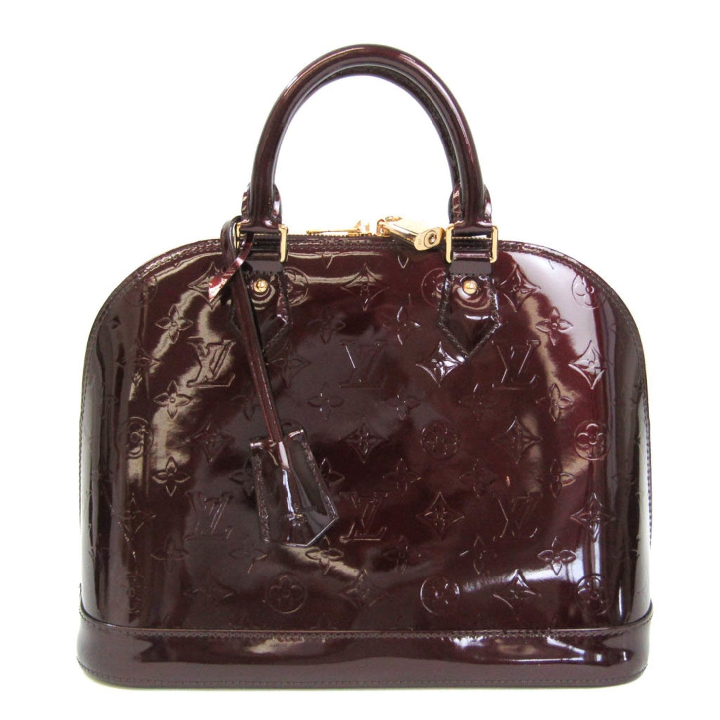 LOUIS VUITTON Monogram Vernis ALMA PM M91611 Women's Handbag Amarante