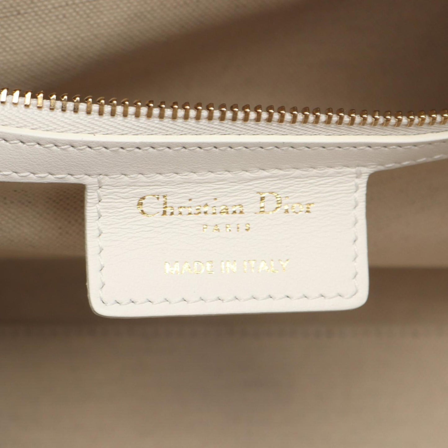 Christian Dior Black White Leather Handbag ()