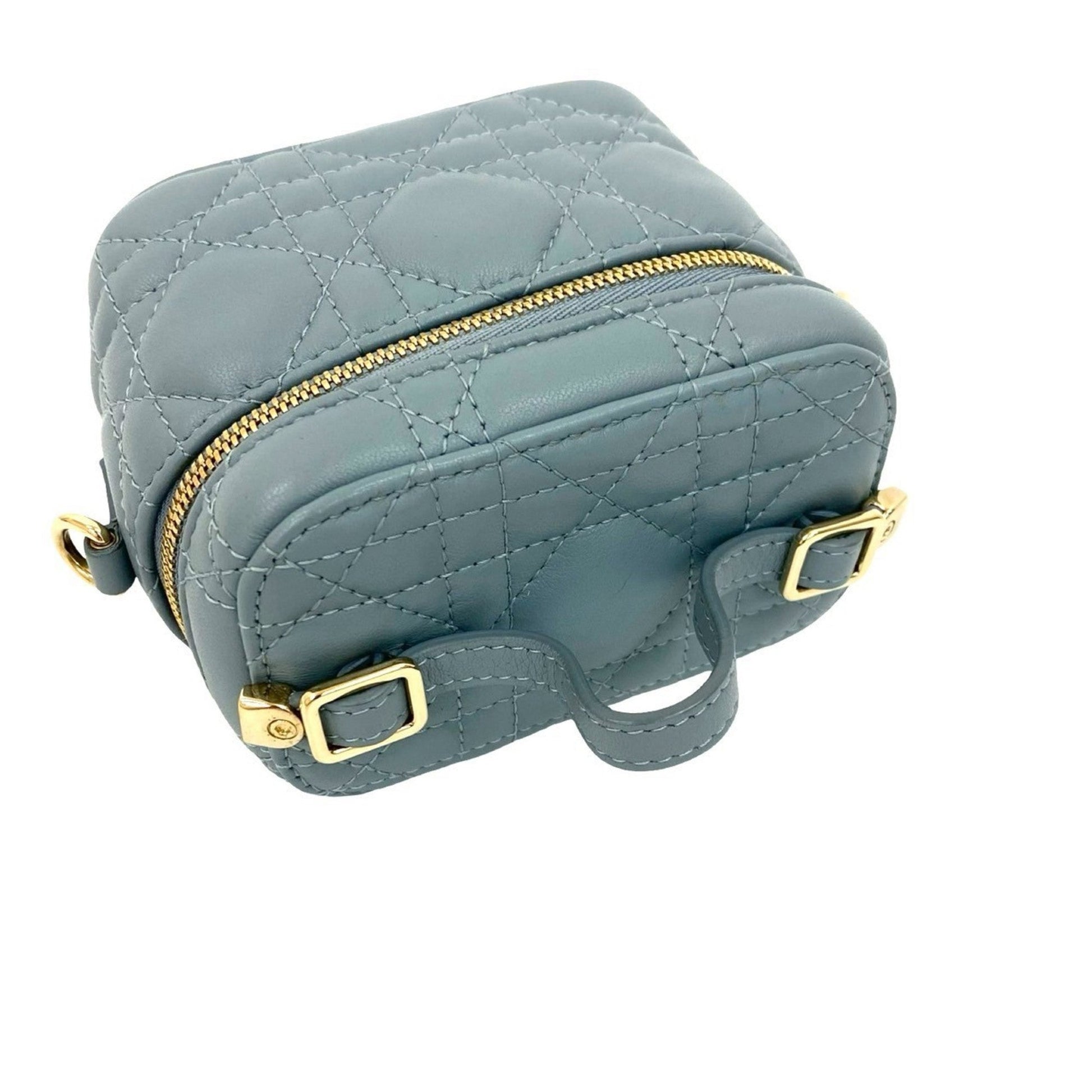 Christian Dior Gray Leather Shoulder Bag ()