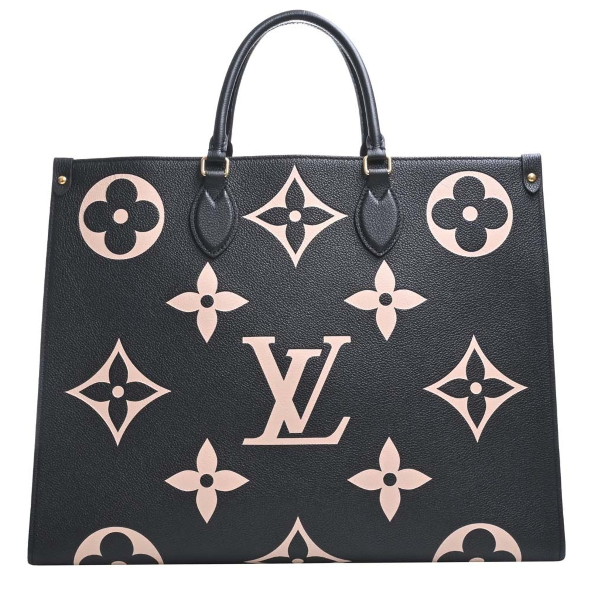 LOUIS VUITTON Empreinte Bicolor On the Go GM Handbag M45945 Black Ladies