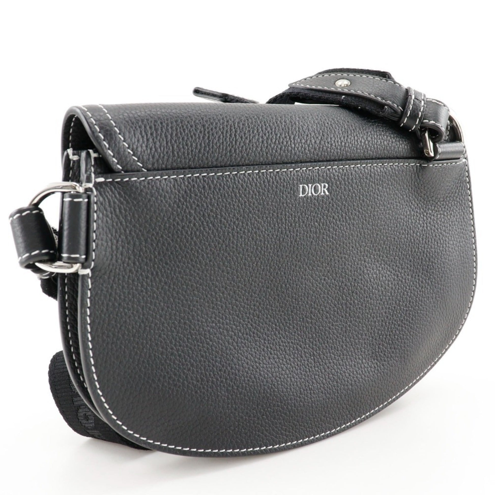 Christian Dior Black Leather Sling Bag ()