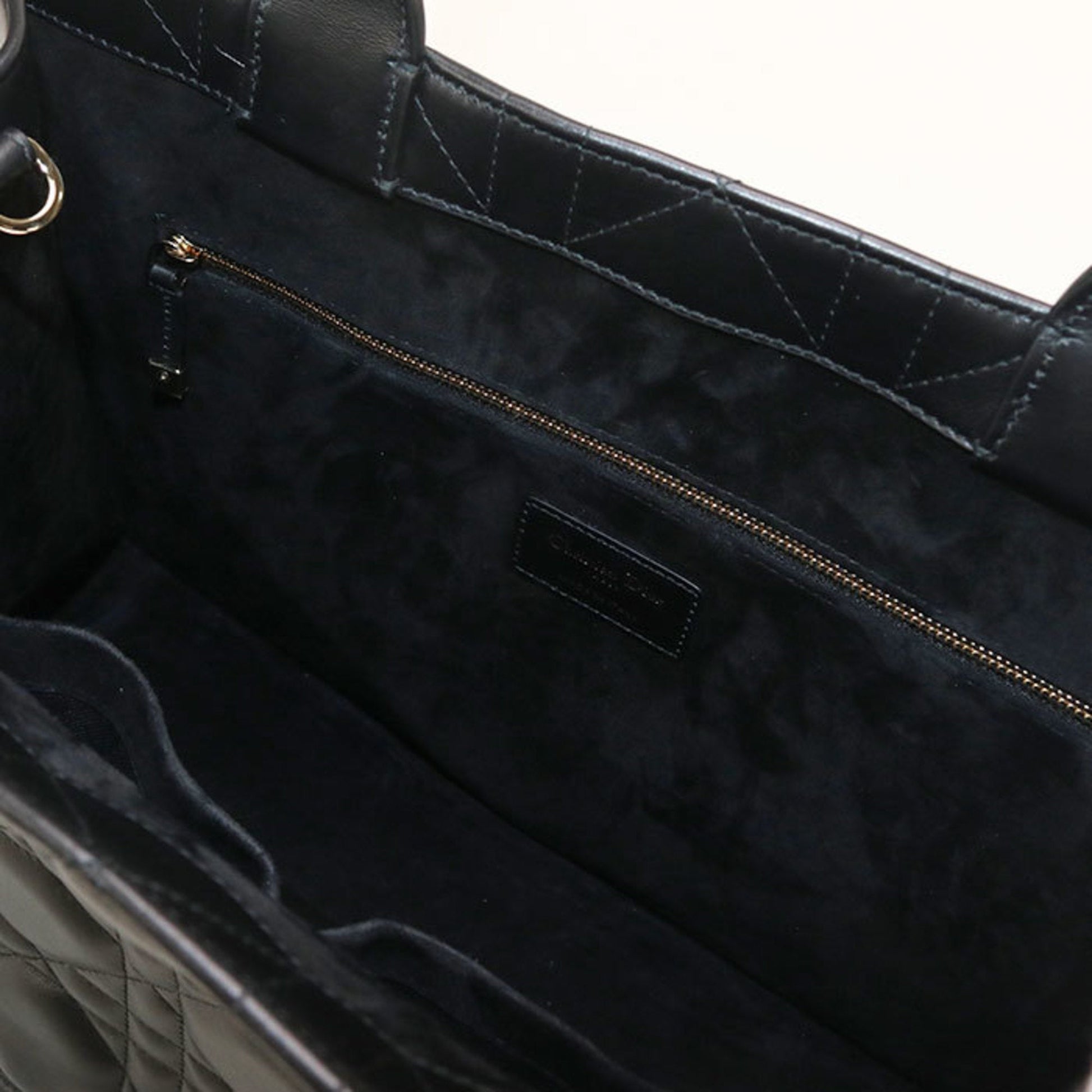 Christian Dior Black Leather Tote Bag ()