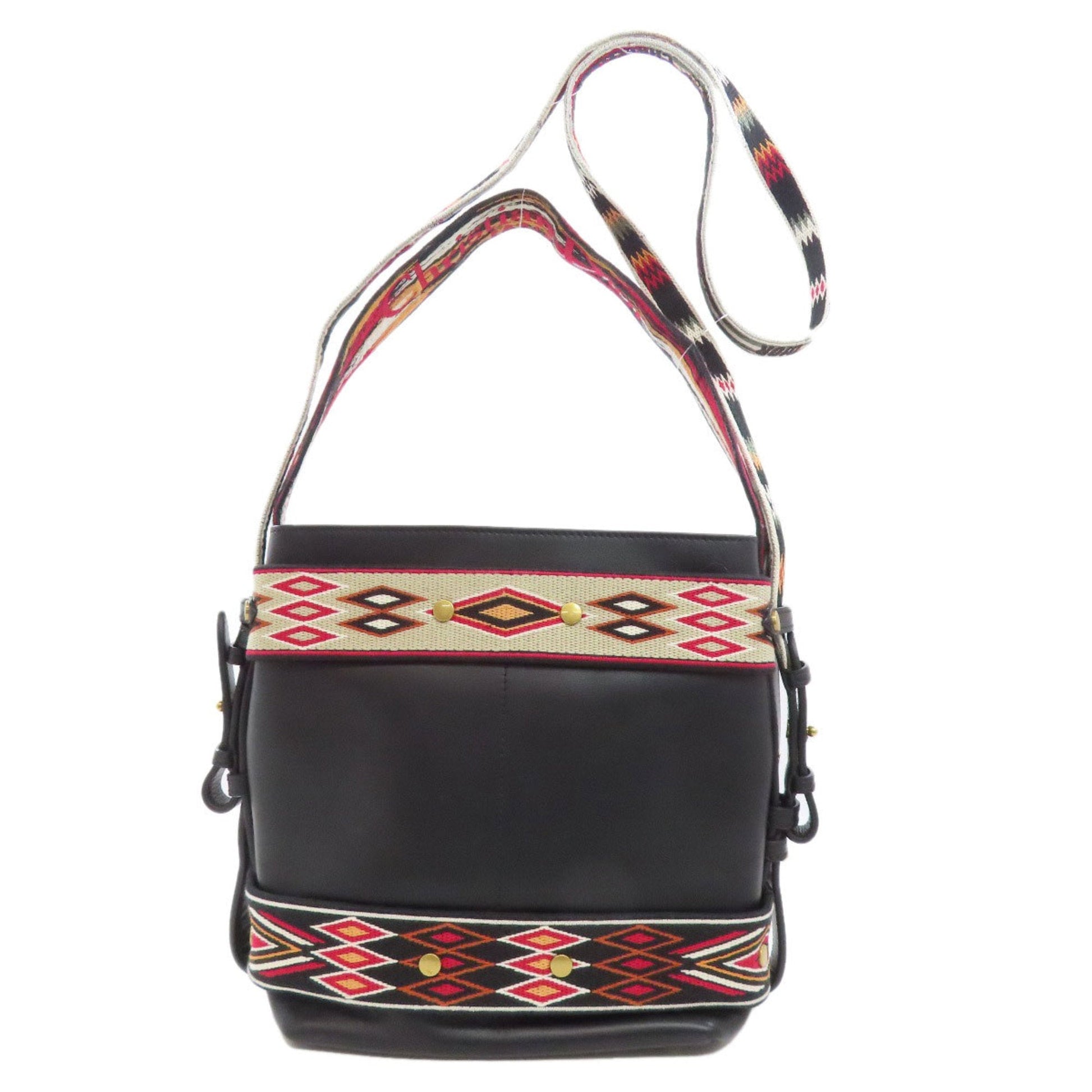Christian Dior Black Leather Shoulder Bag ()
