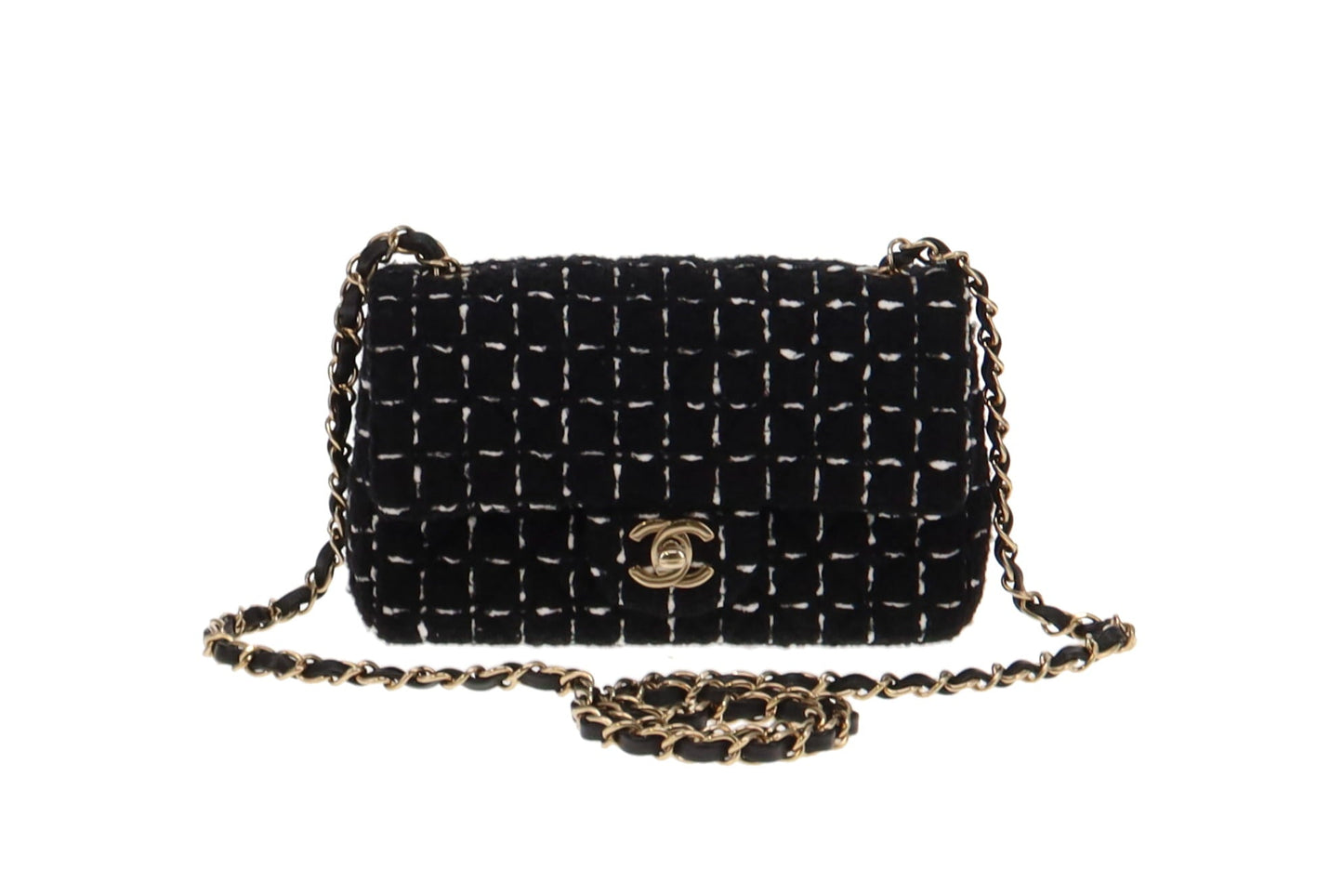Chanel Black Tweed Flap Bag 2023