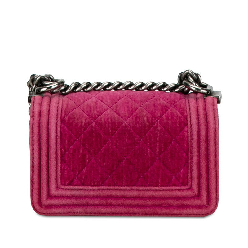 Chanel Boy Chanel Matelasse Velour Shoulder Bag