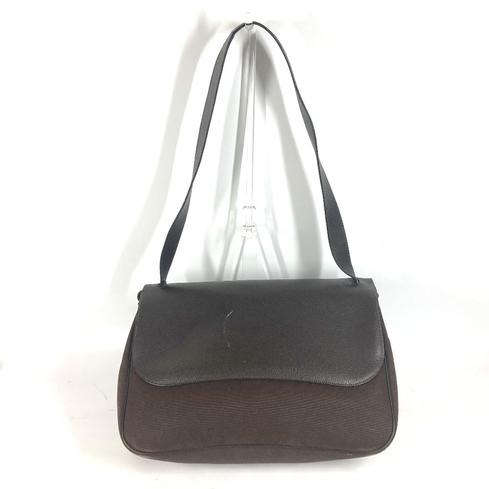 HERMES Shoulder Bag Canvas / leather Brown Sac Colorado GM Women