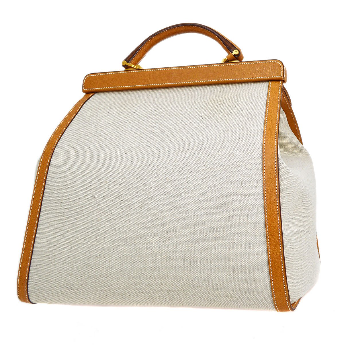 Gucci Leather Canvas Handbag