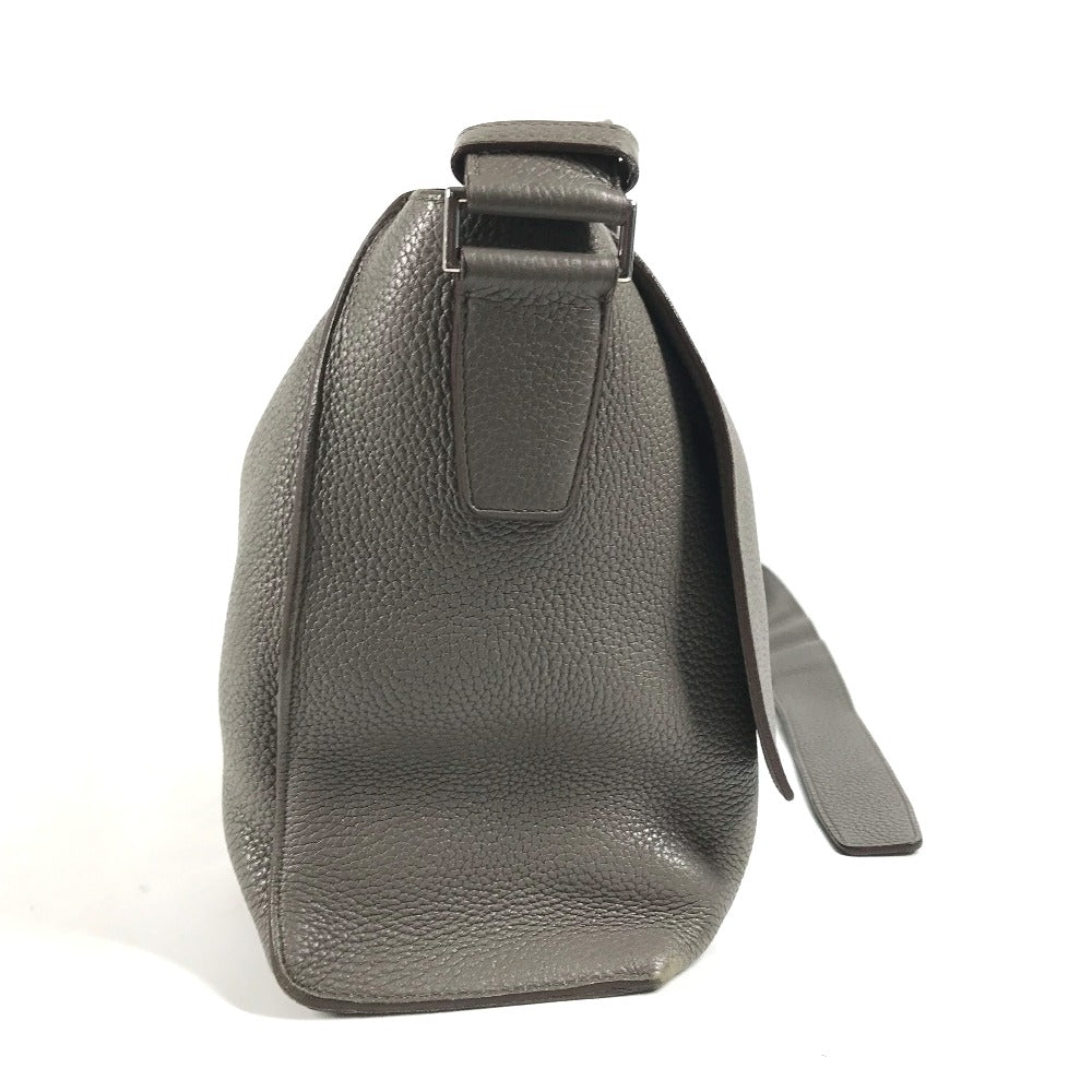 HERMES Shoulder Bag Taurillon Clemence gray Crossbody bag Sac Alfred 35