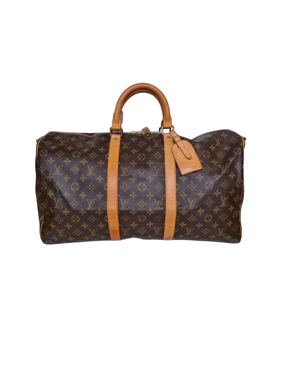 Louis Vuitton Keepall 50 Bandouliere Boston Bag Monogram
